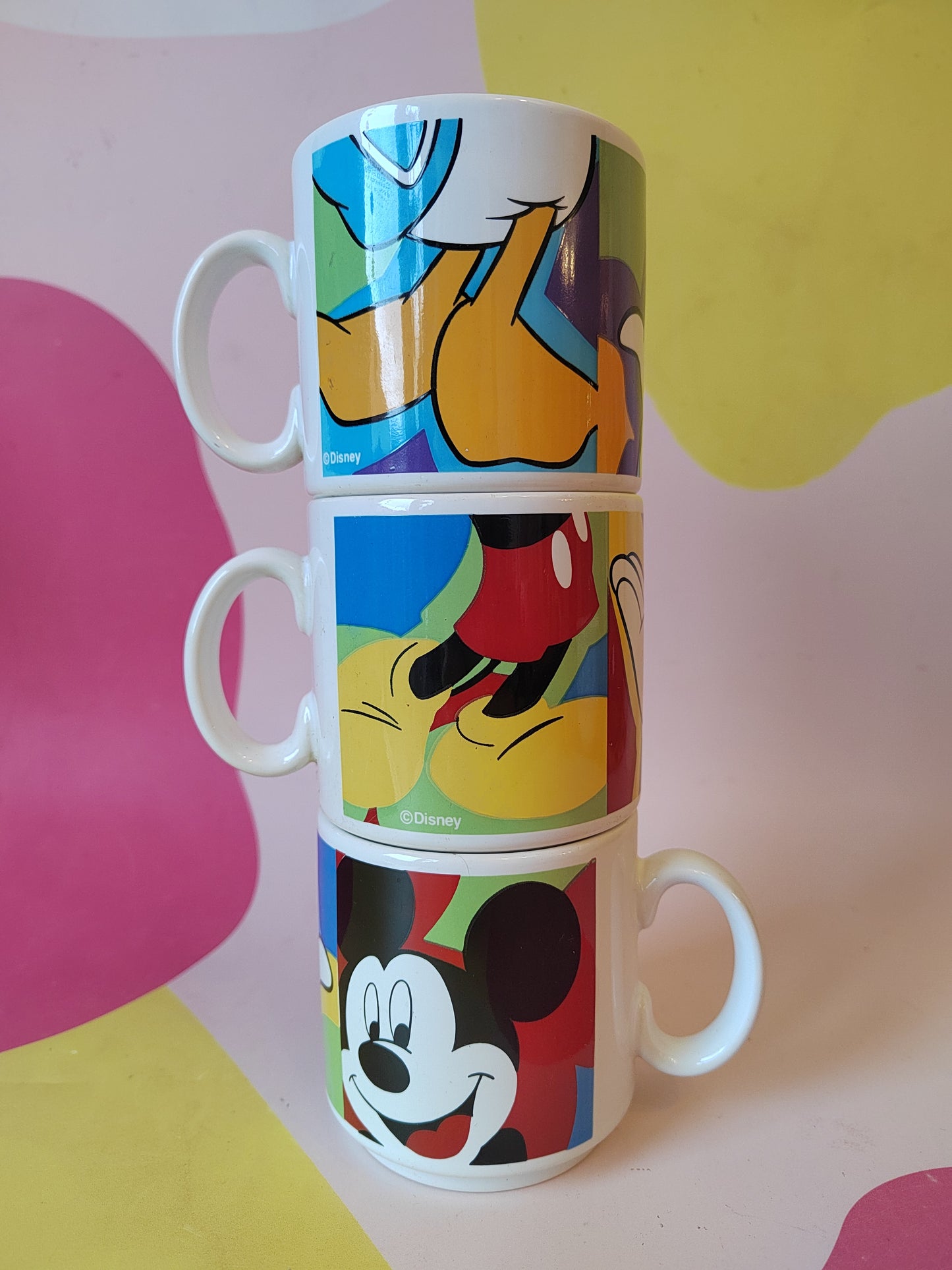 Trio of Vintage 90's Disney Mugs