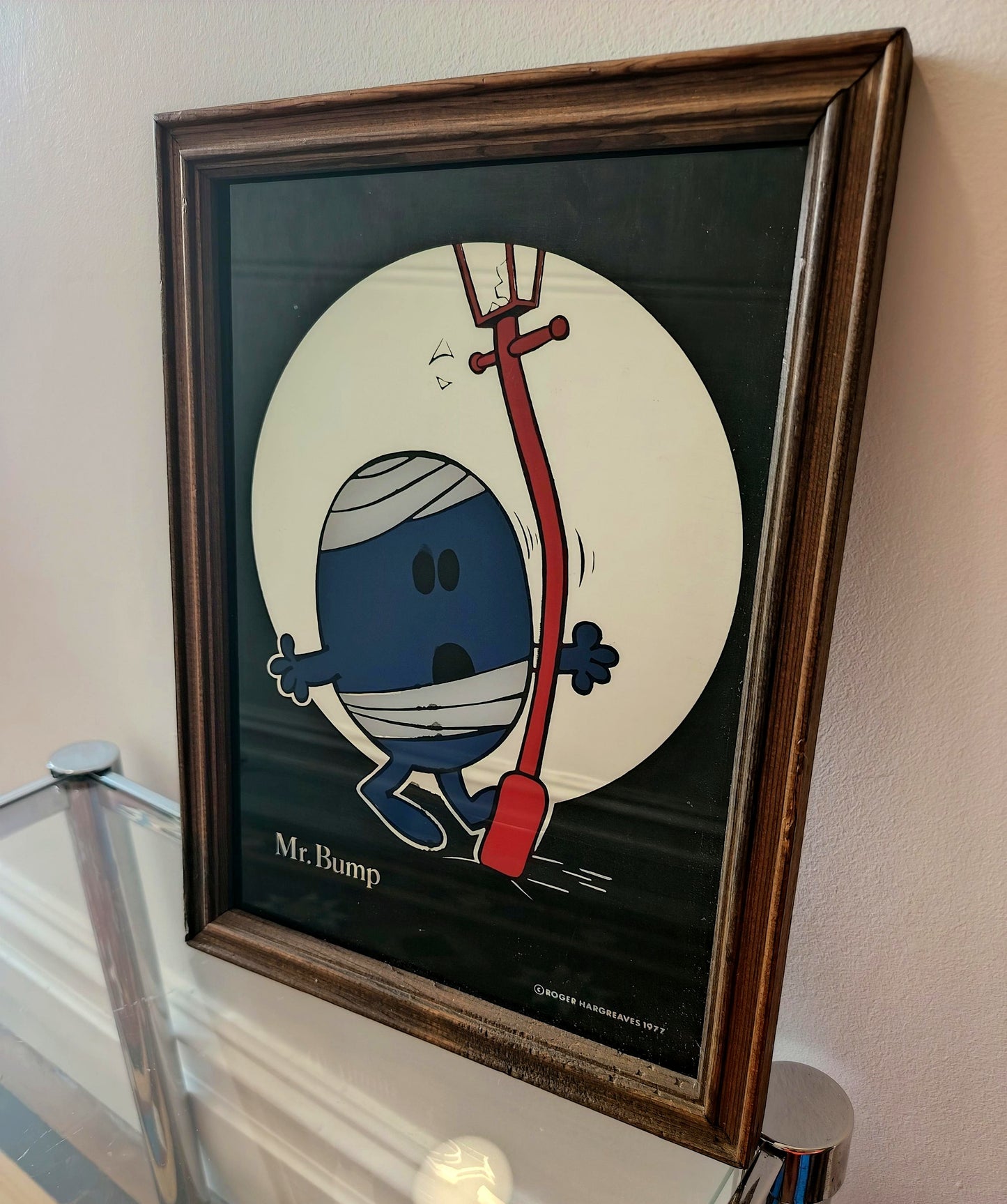 Vintage 70's Mr Bump Picture Mirror