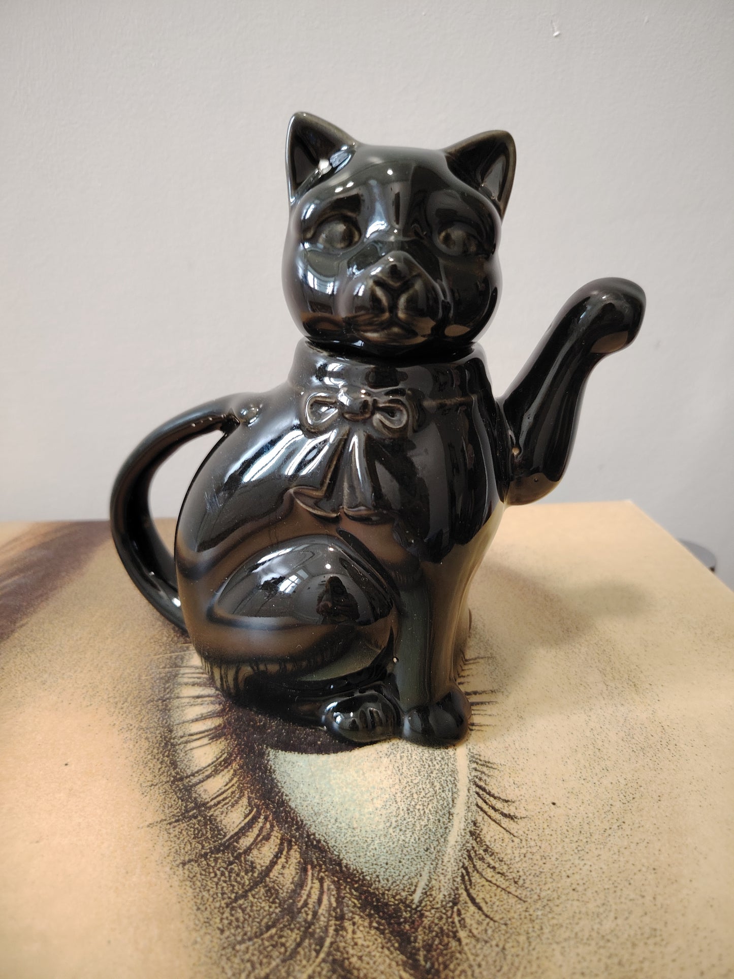Vintage Black Cat Teapot