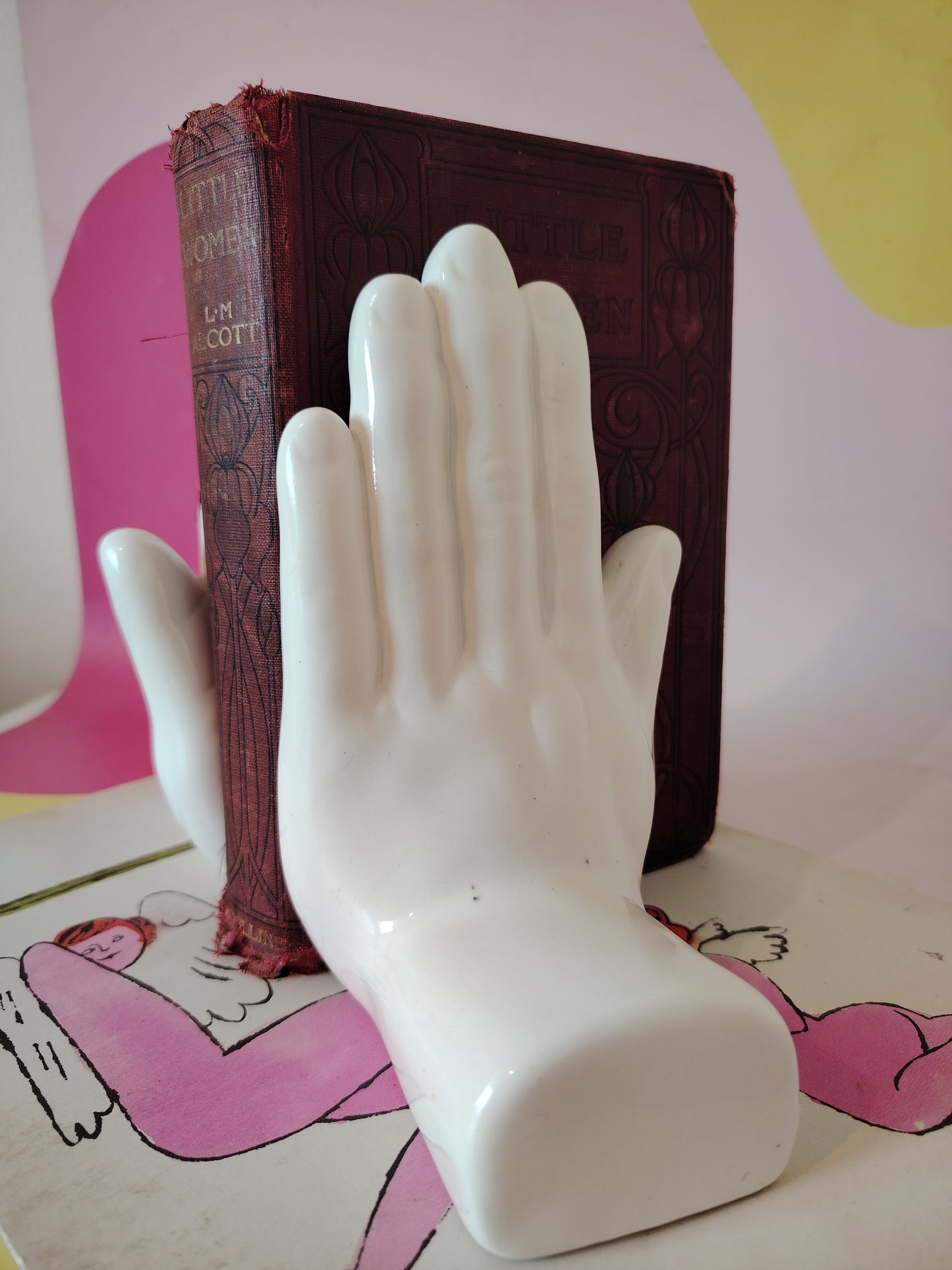 Pair of Vintage Ceramic Hand Bookends