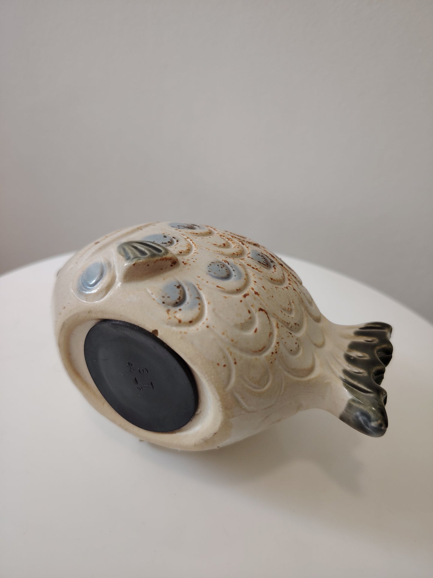 Vintage Studio Pottery Fish money bank