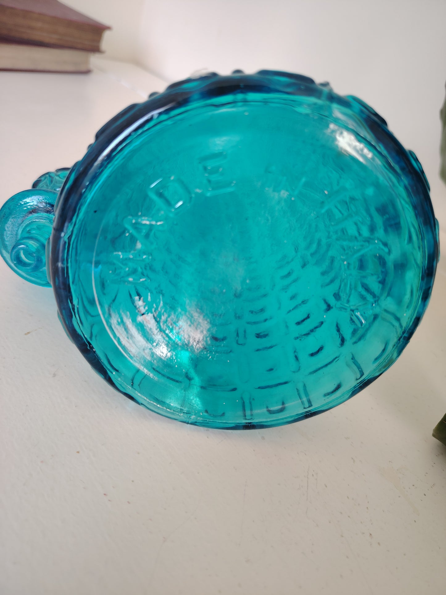Tall Blue Glass Empoli Genie Bottle