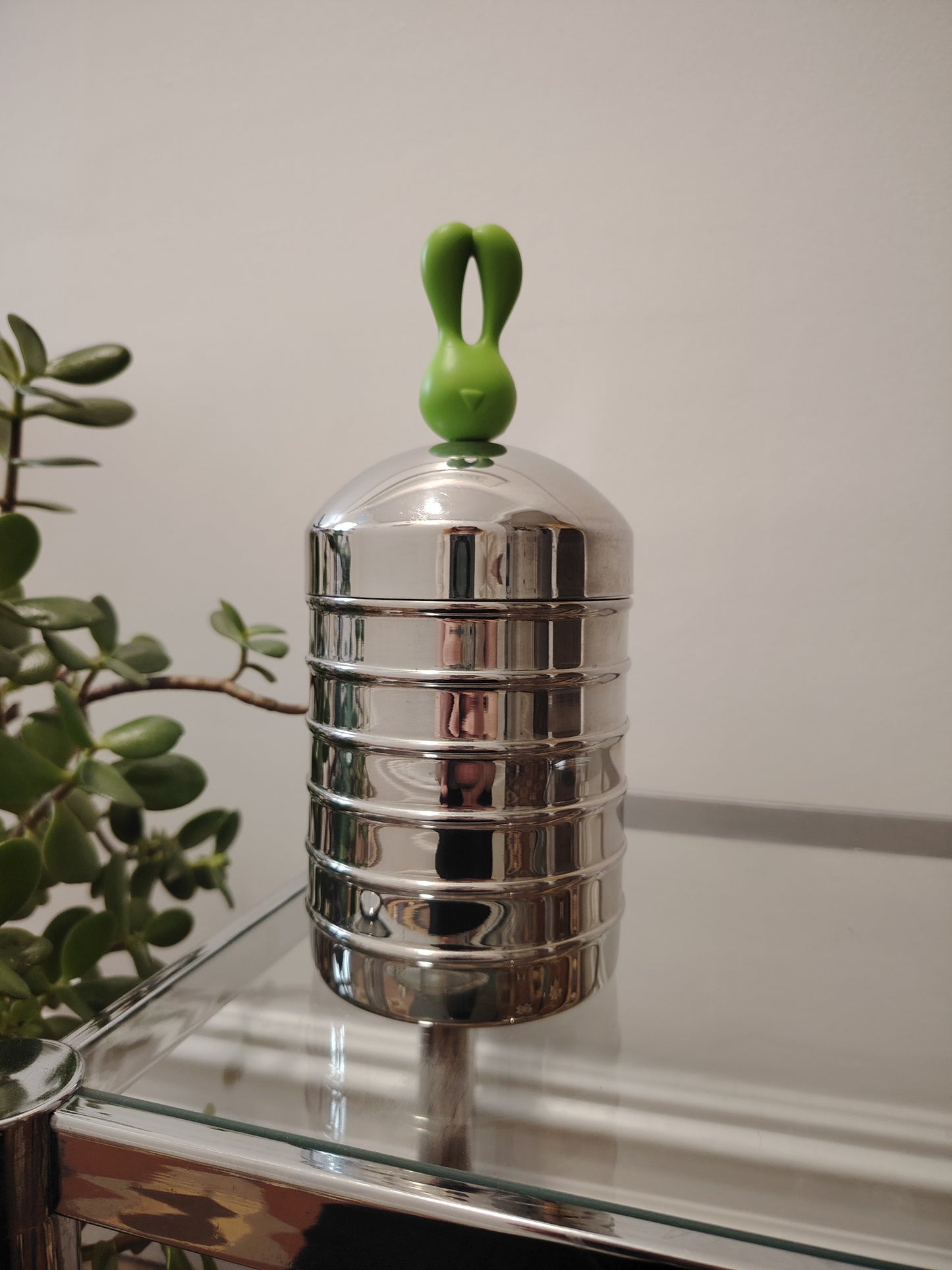 Pair of rare 90's Stainless Steel Kitchen Cannisters by SKS Edelstahl Germany
