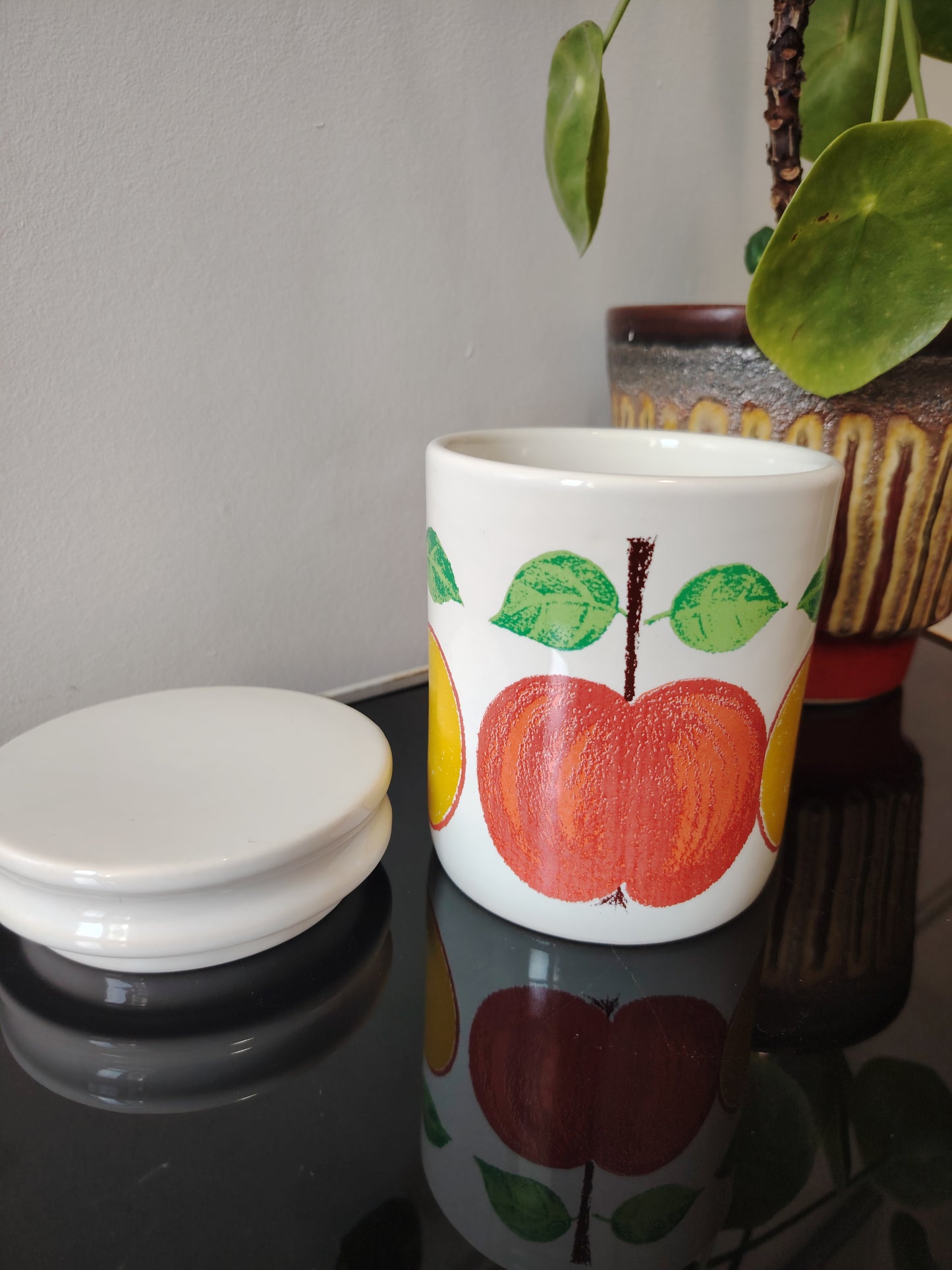 Vintage West German Apple design Cannister