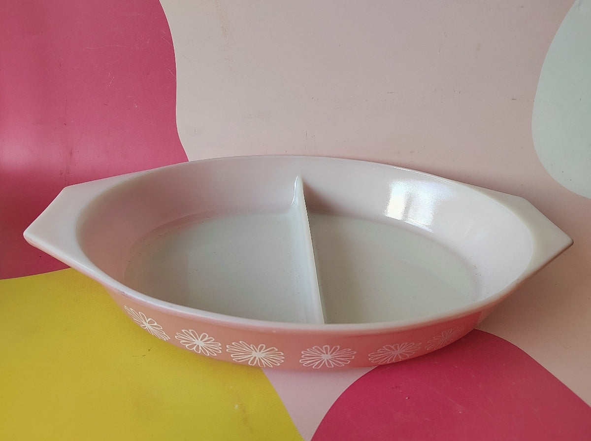 Pink Daisy Pyrex Serving Dish