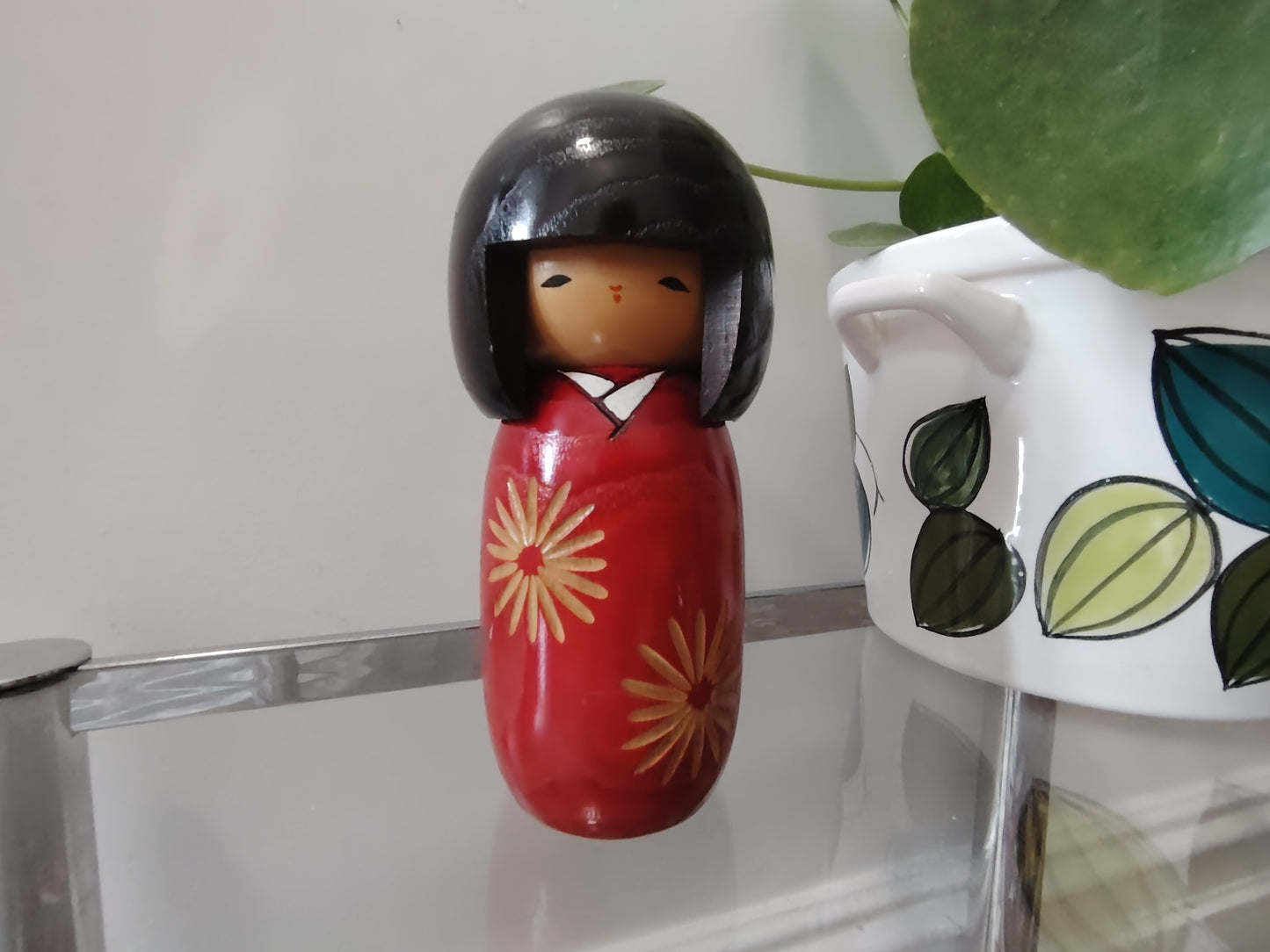 Vintage Japanese Kokeshi Doll Red