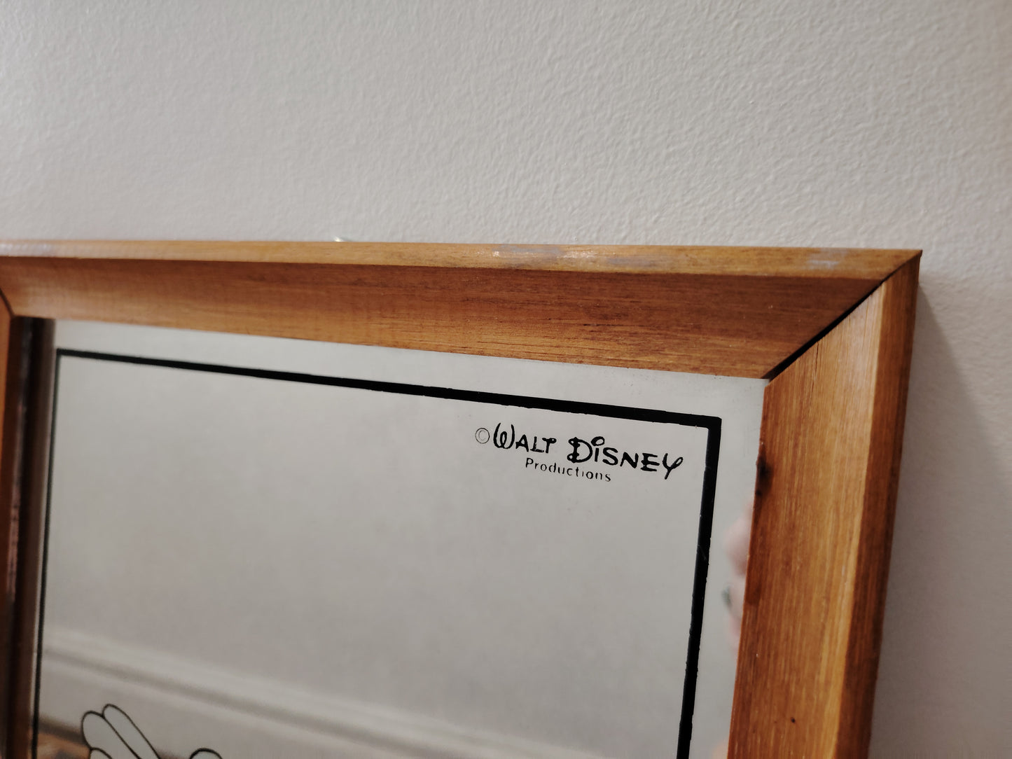 Vintage 1970's Mickey Mouse Picture Mirror