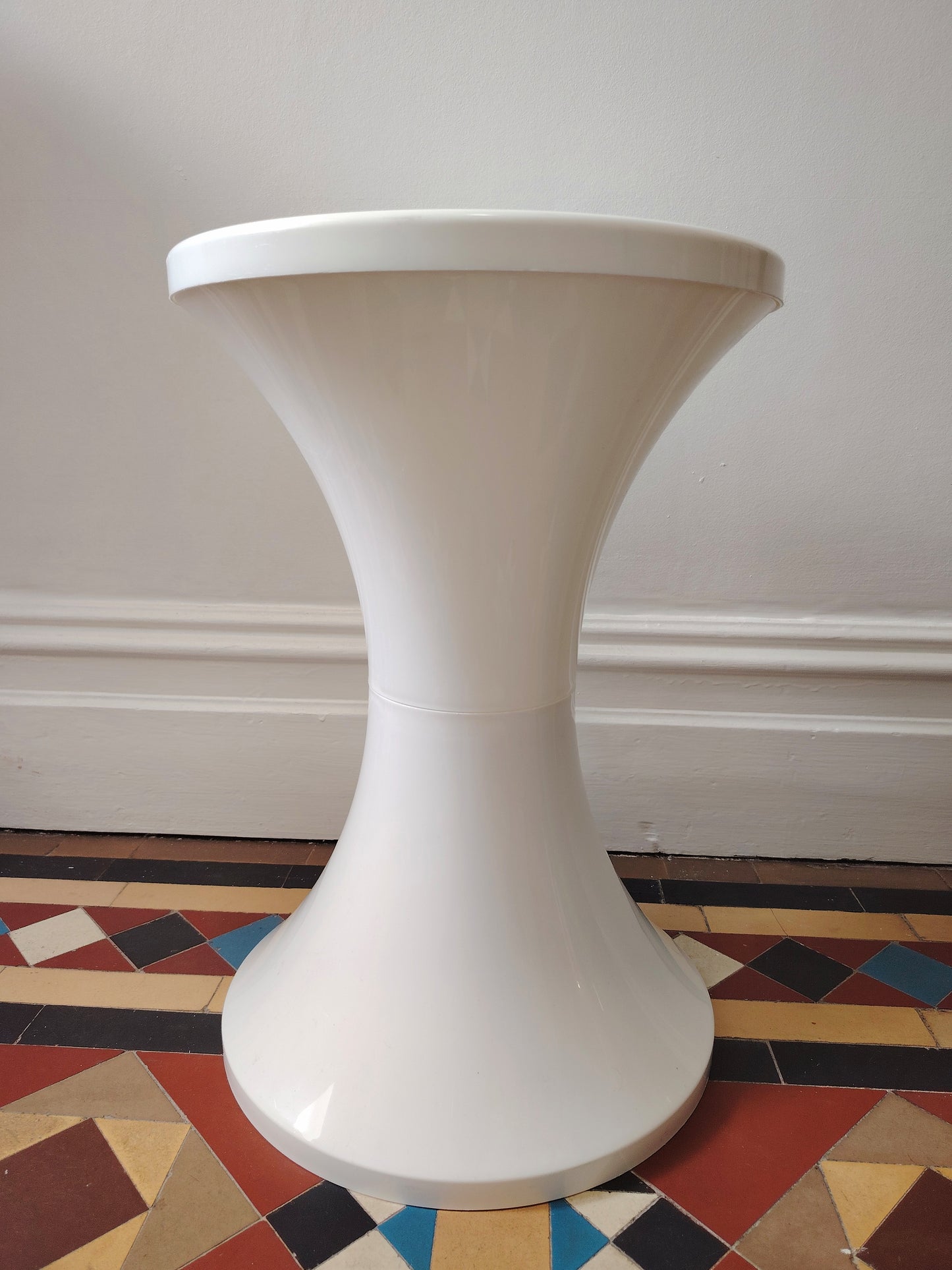 Vintage White Tam Tam Stool