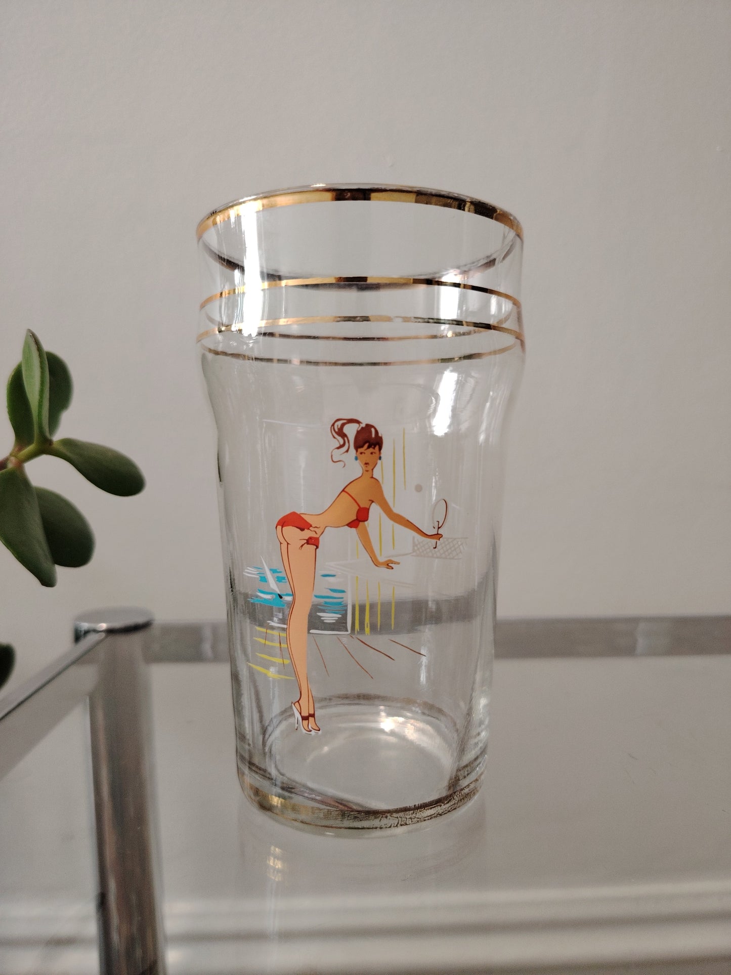 Vintage Pin up Pint Glass