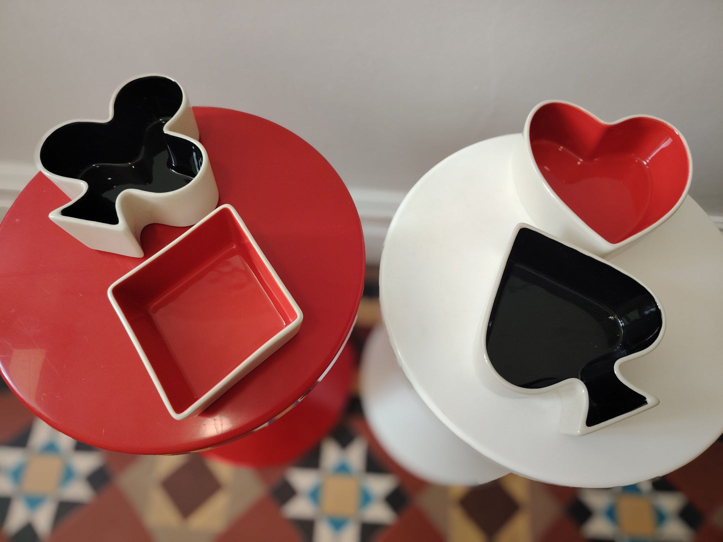 Set of 00's Card Suit Bowls