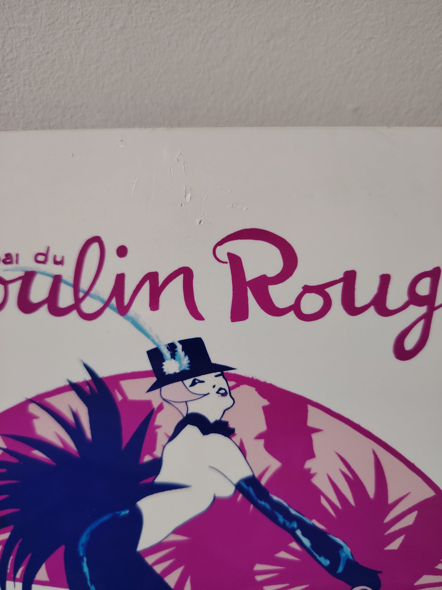 Vintage 80's Moulin Rouge Deco Style Wall Plaque