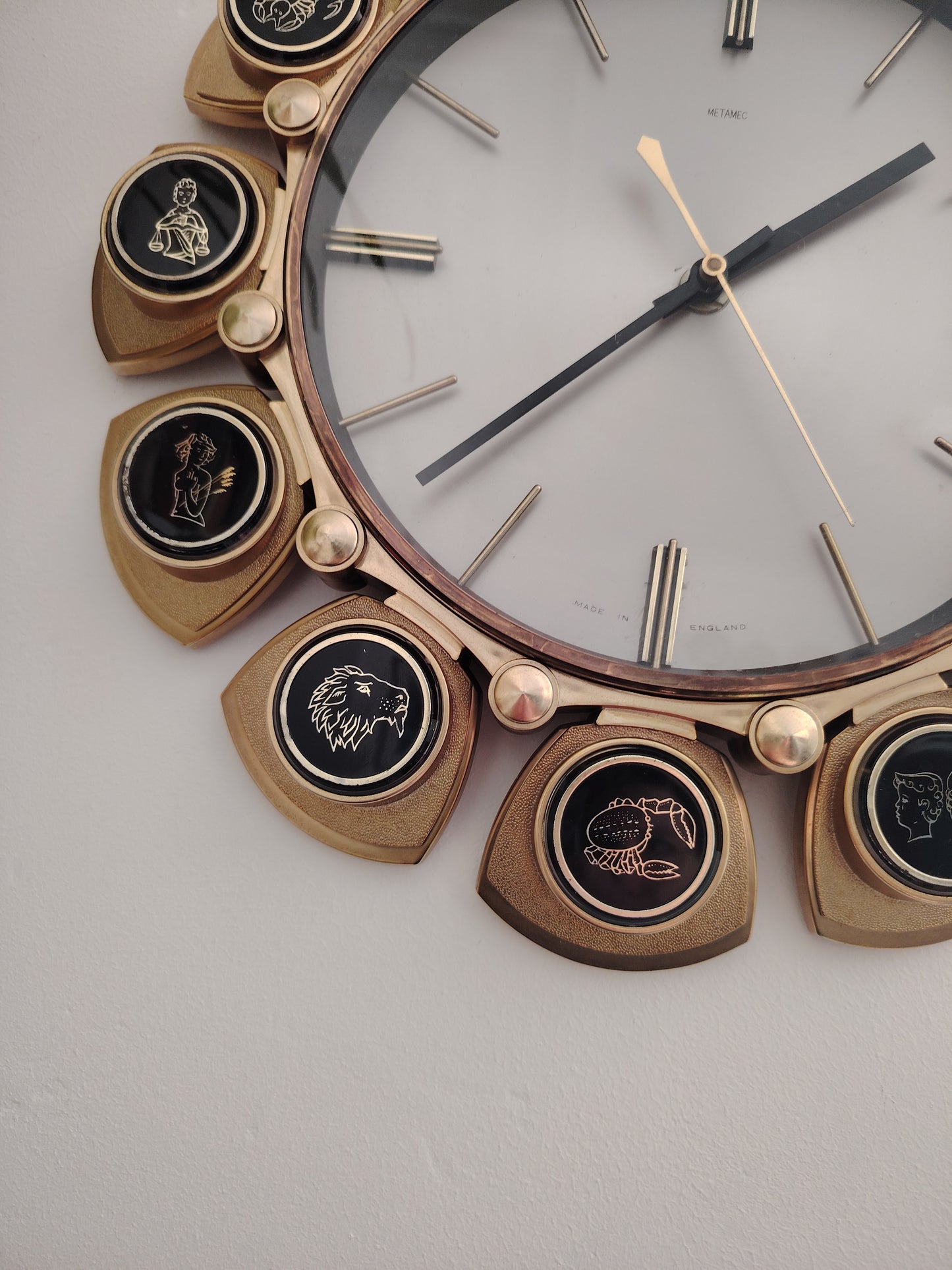 Vintage Mid Century Quartz Horoscope Clock