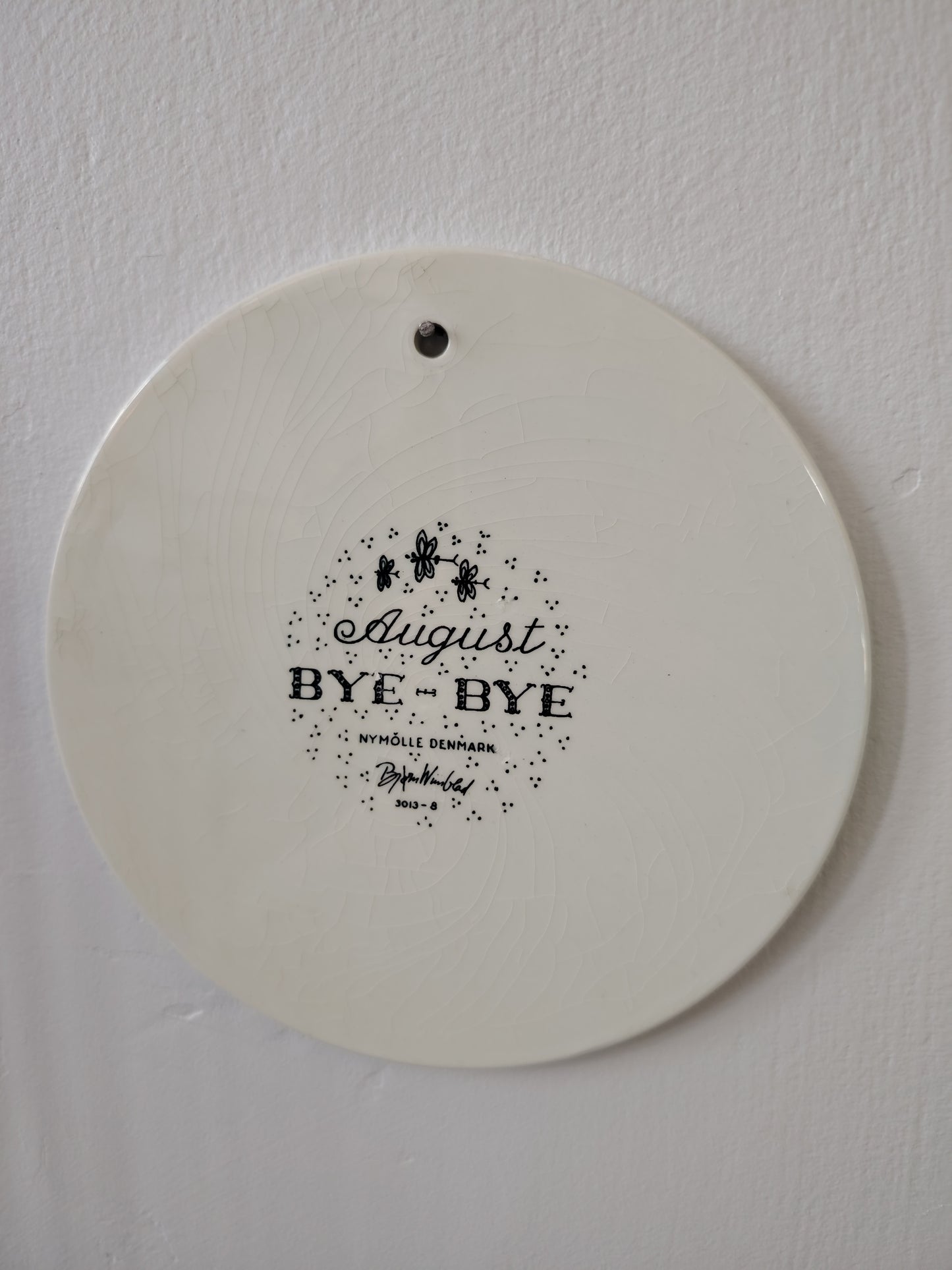 Bjorn Wiinblad wall plaque/ August plate designed for Nymolle Denmark.