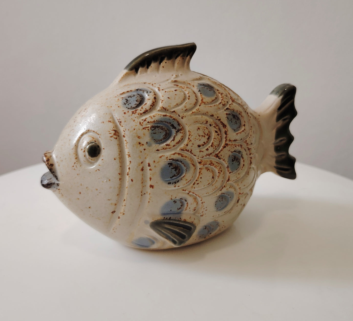 Vintage Studio Pottery Fish money bank