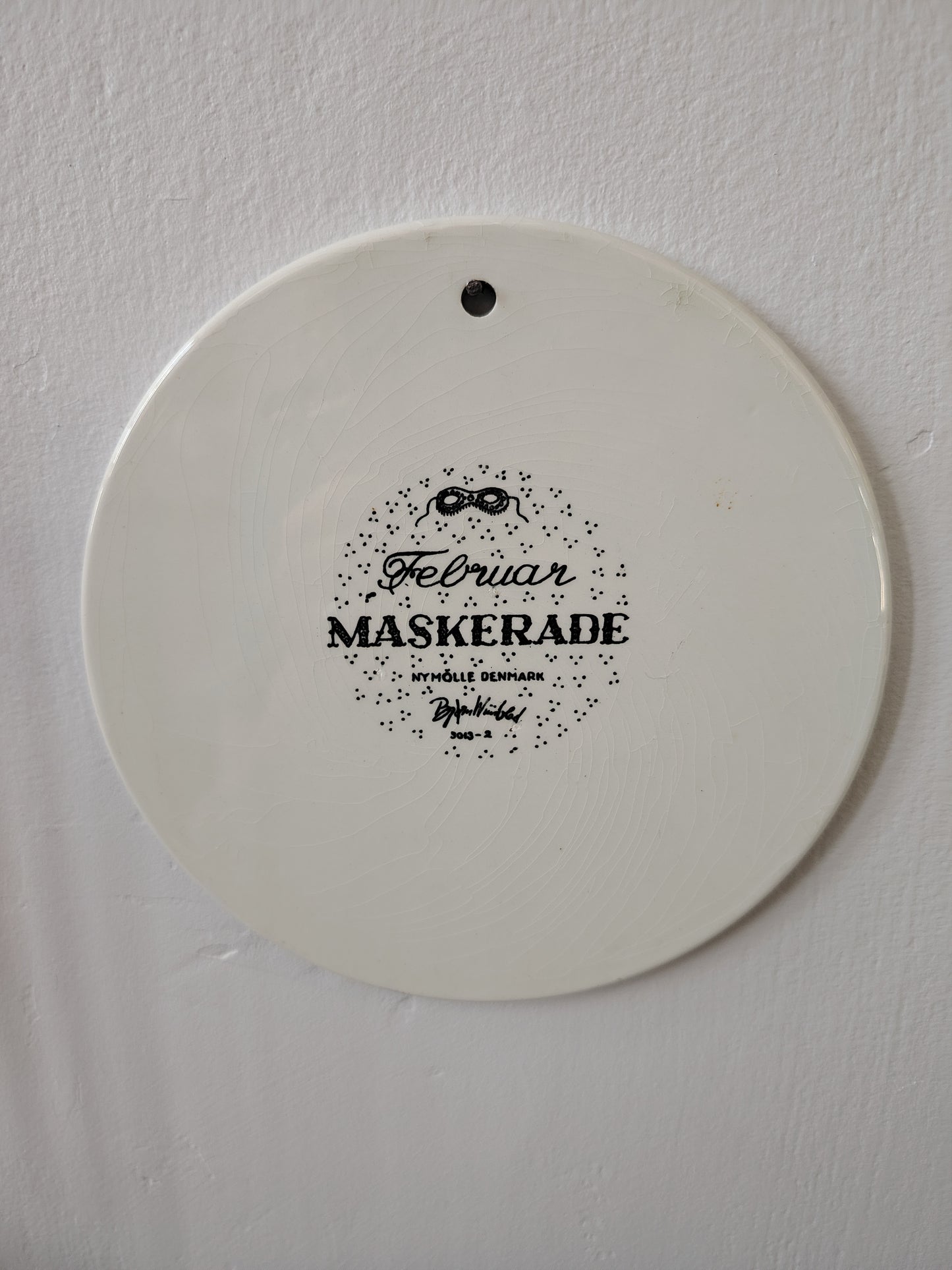 Bjorn Wiinblad wall plaque/ February plate designed for Nymolle Denmark.