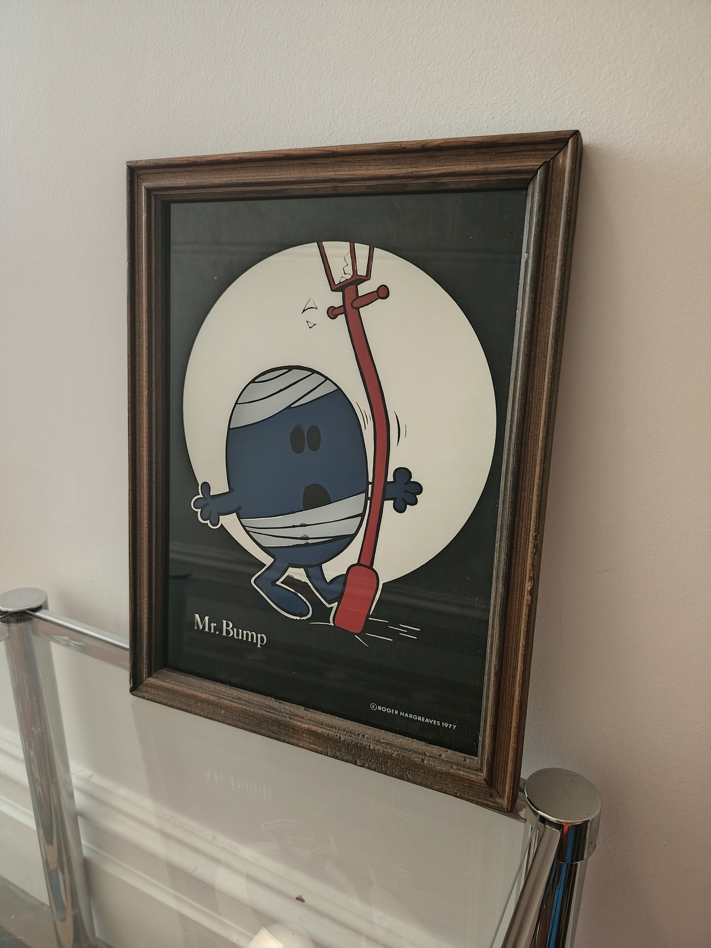 Vintage 70's Mr Bump Picture Mirror