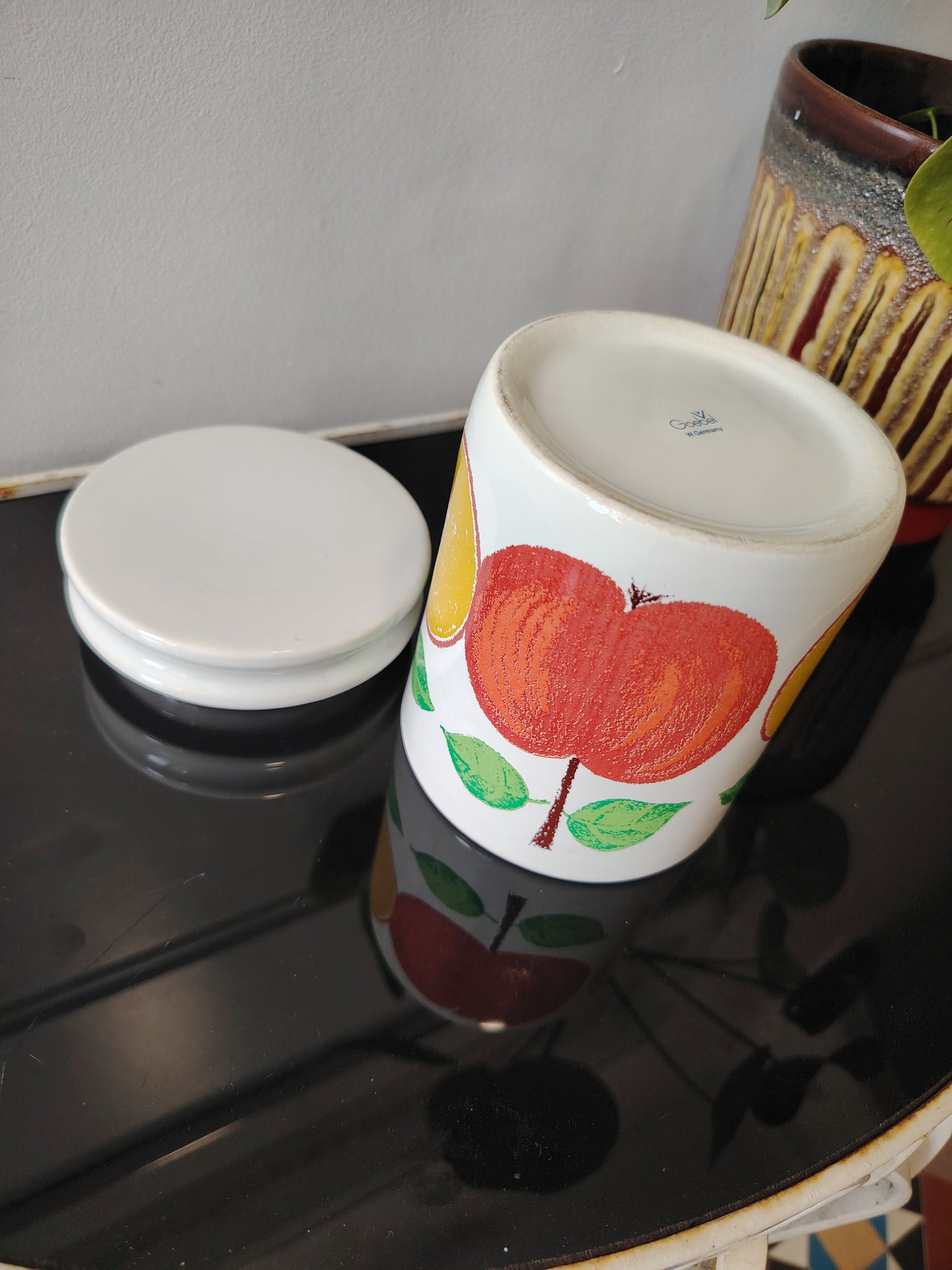 Vintage West German Apple design Cannister