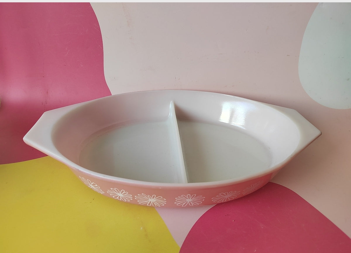 Pink Daisy Pyrex Serving Dish
