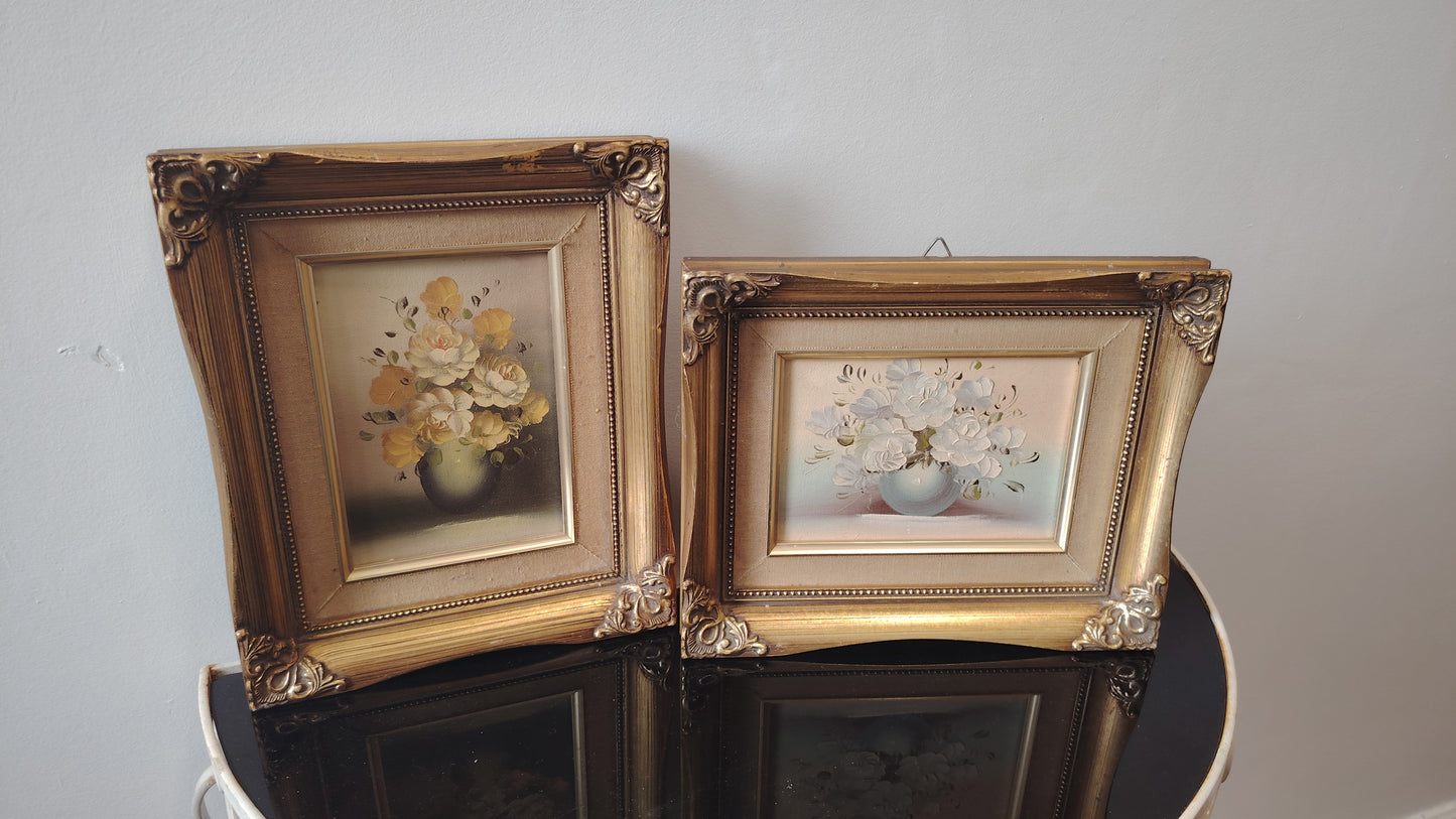Pair of Vintage Original Oil Paintings