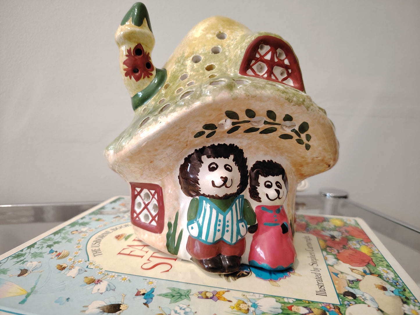 Vintage 80's Toadstool House Lamp
