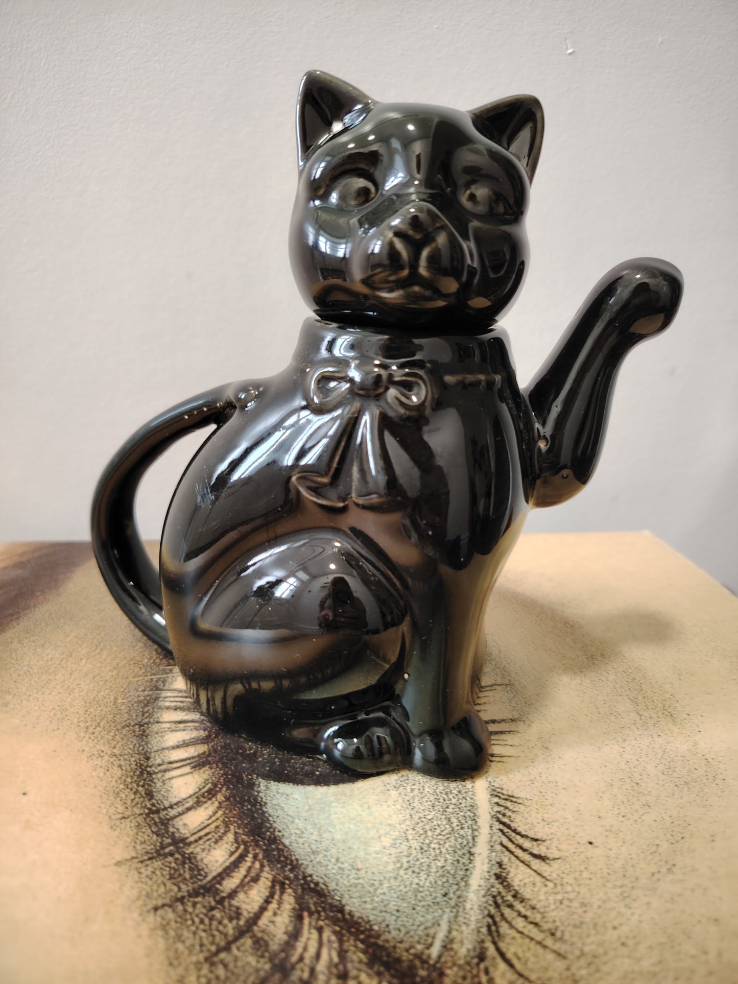 Vintage Black Cat Teapot
