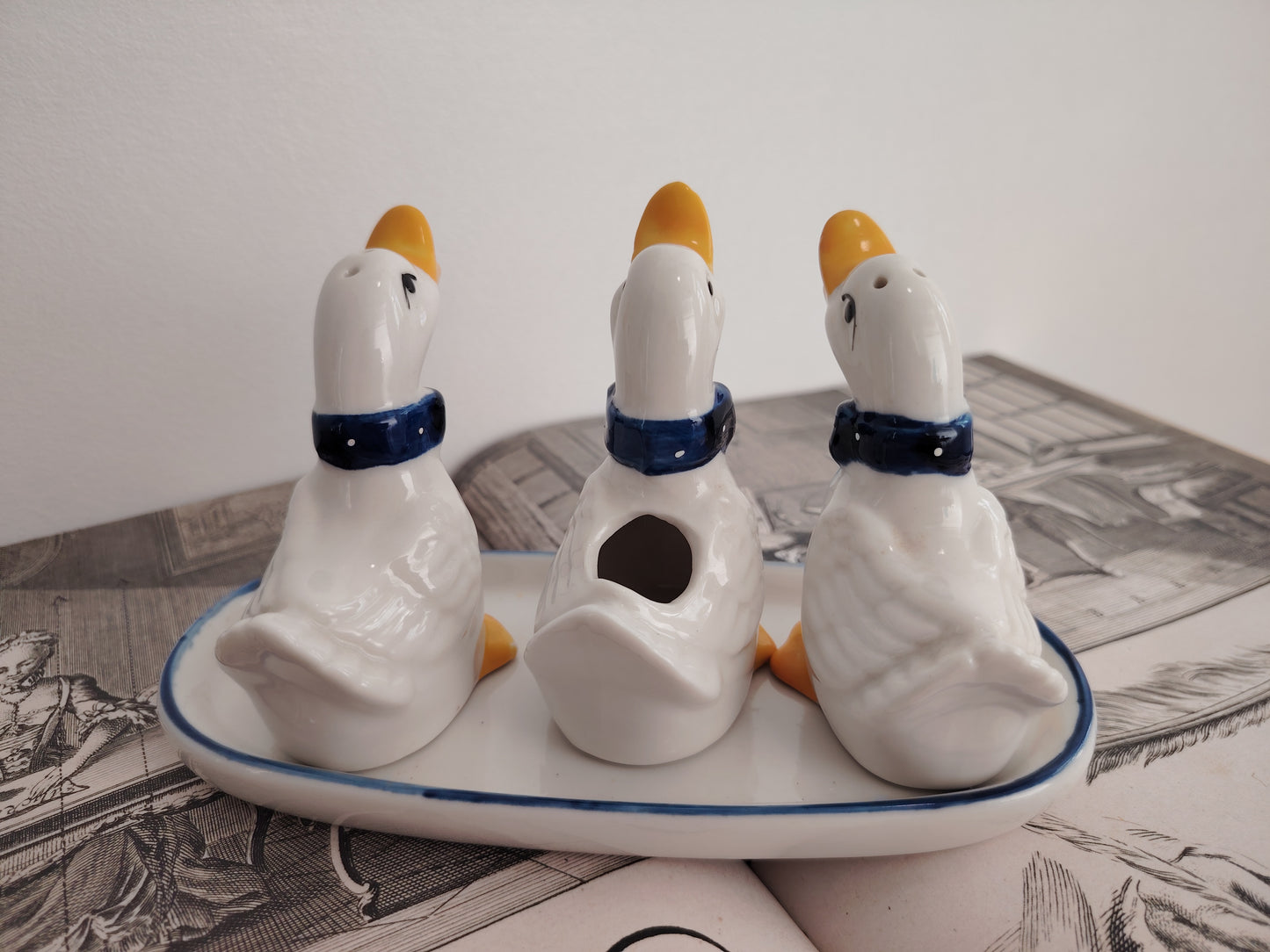 Trio of Silly Geese/ Ducks Cruet set