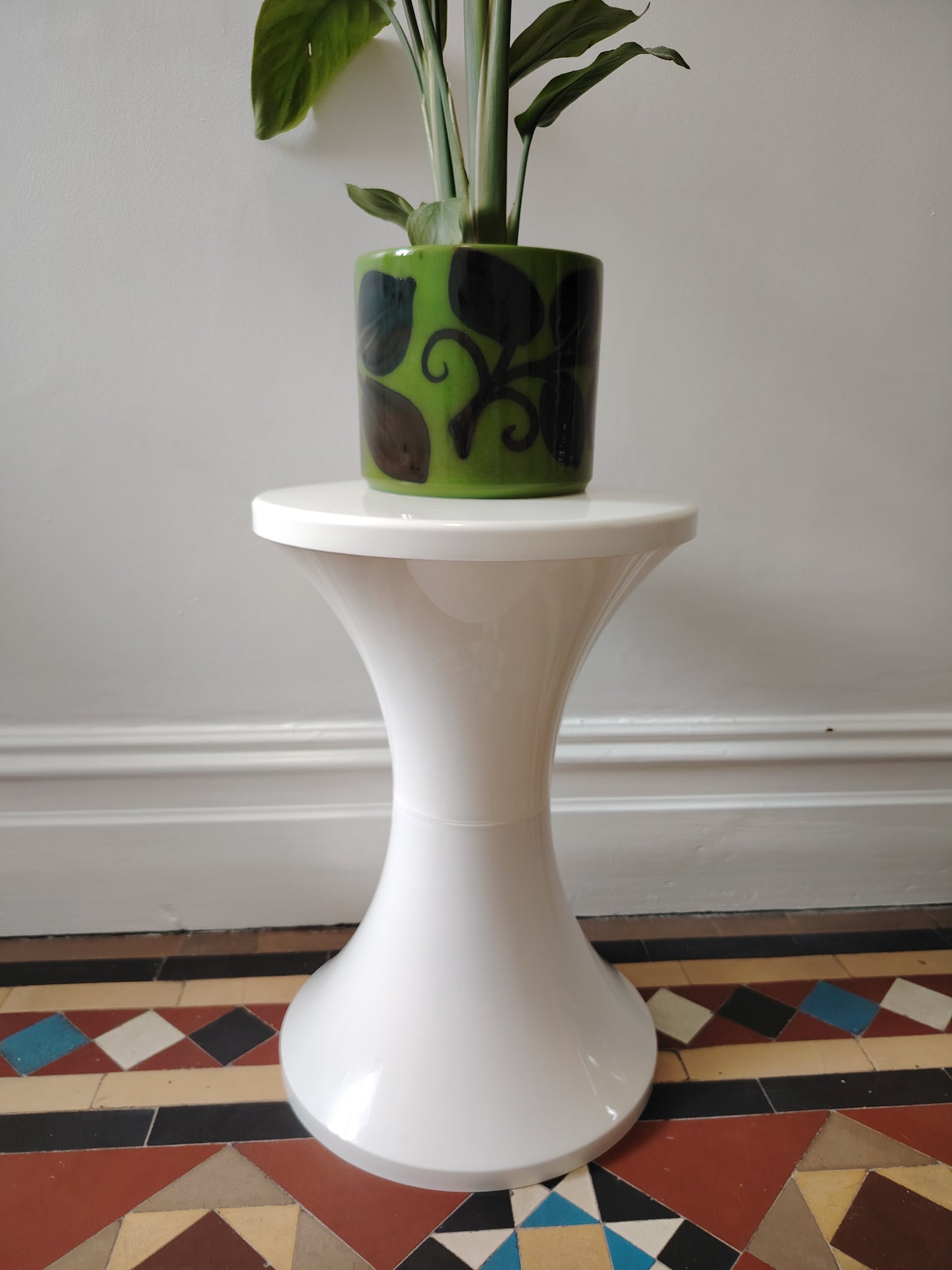 Vintage White Tam Tam Stool