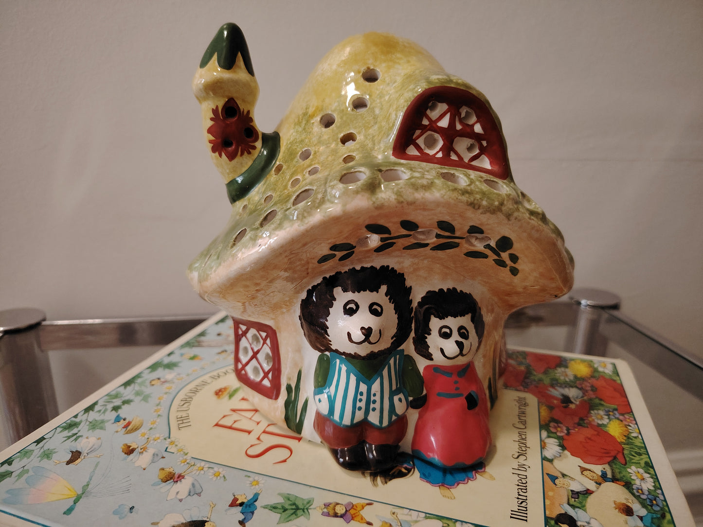 Vintage 80's Toadstool House Lamp