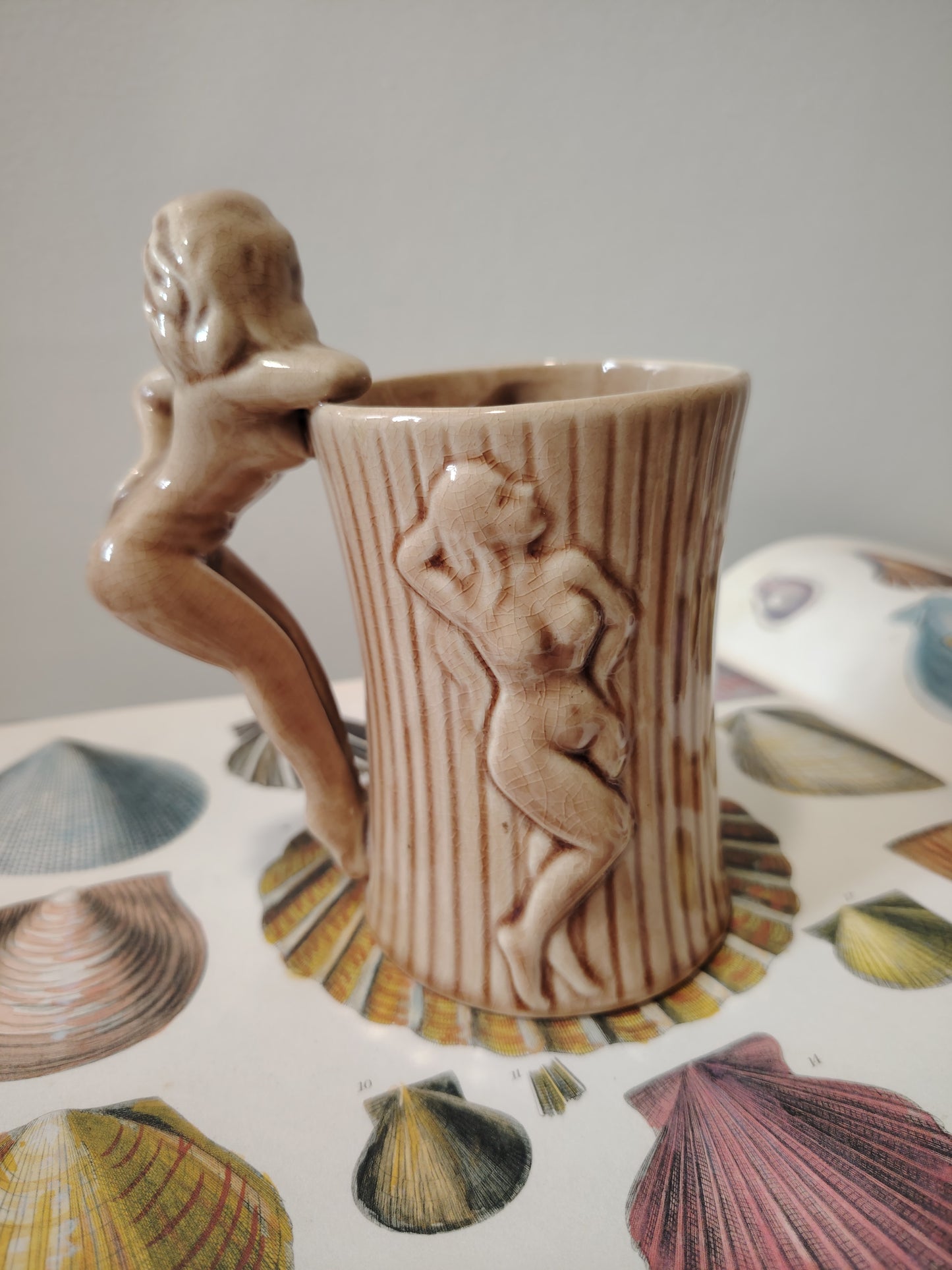 Vintage Risqué Nude Lady Japanese Mug