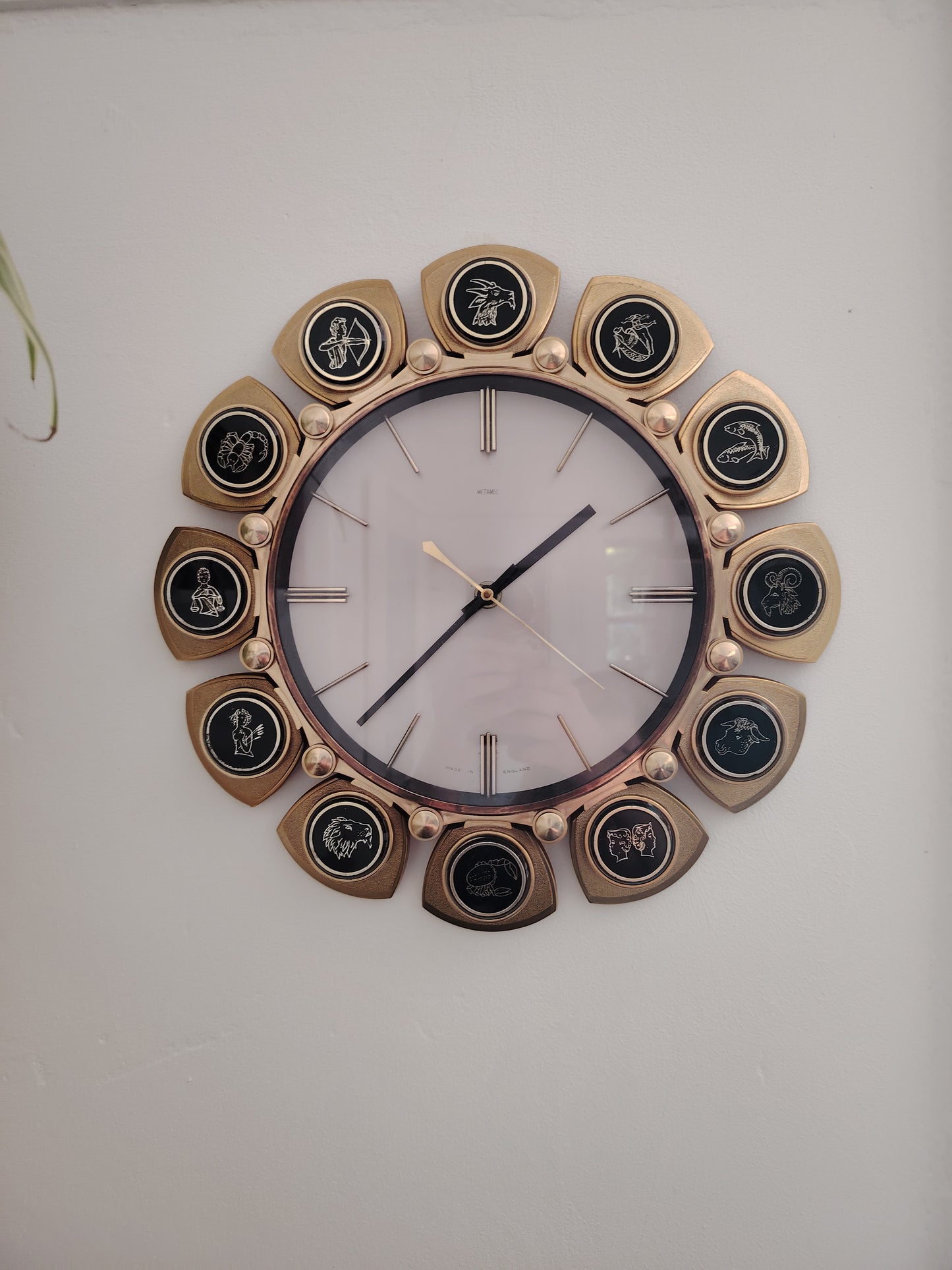Vintage Mid Century Quartz Horoscope Clock