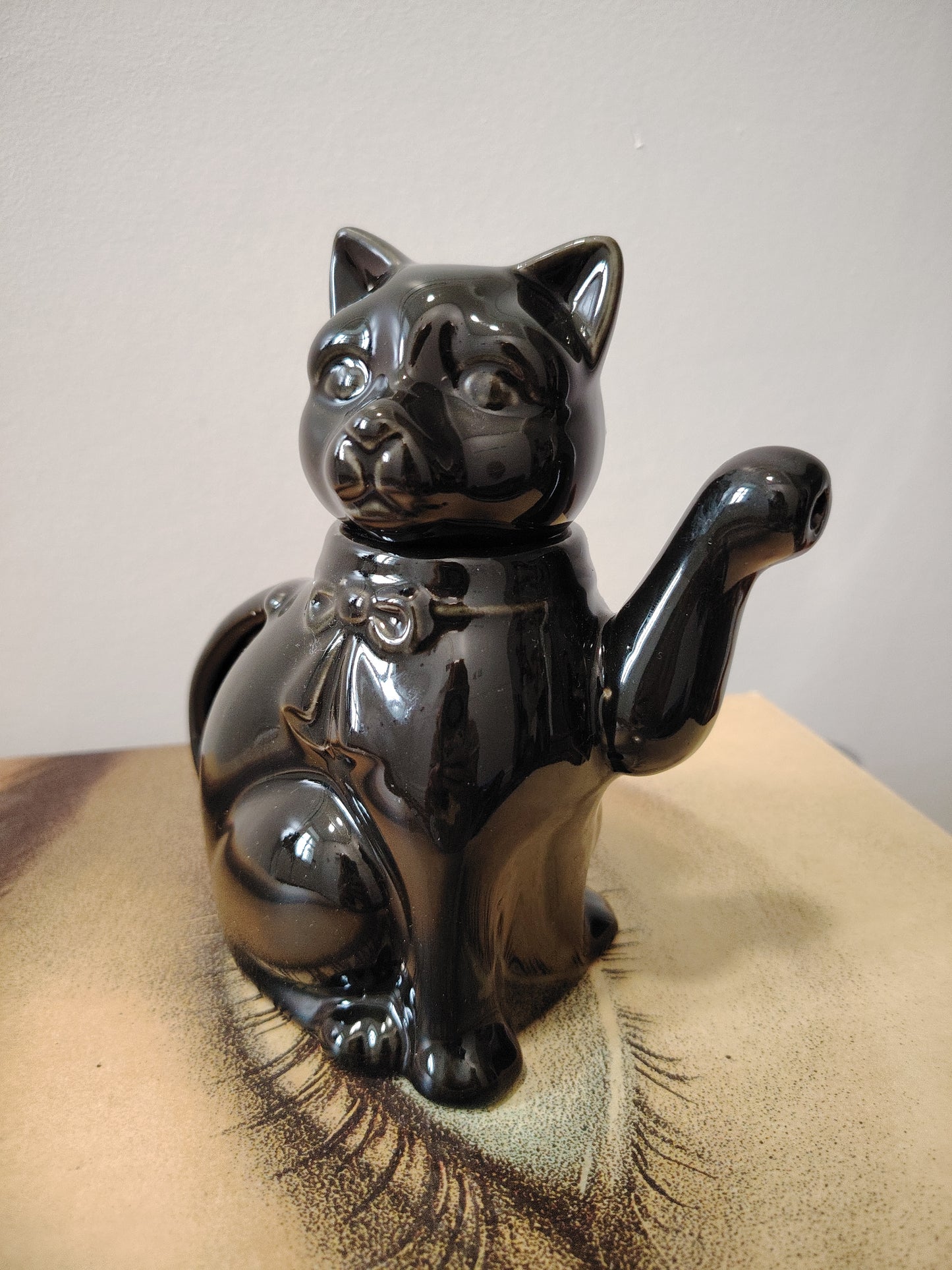 Vintage Black Cat Teapot