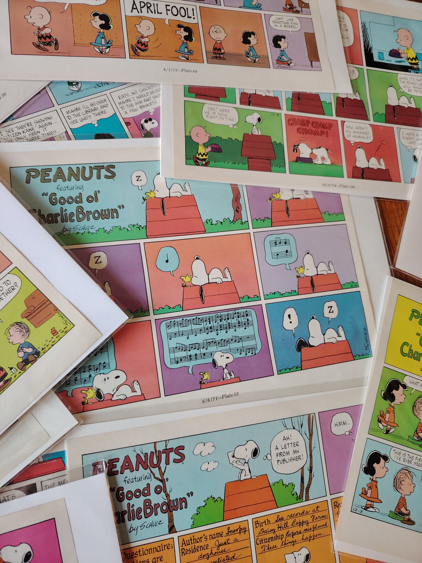 Vintage Snoopy Comic Strip Page x1