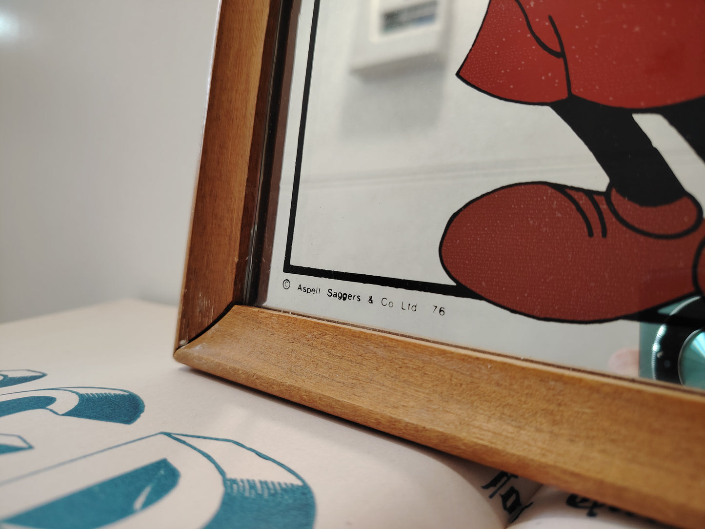 Vintage 1970's Mickey Mouse Picture Mirror
