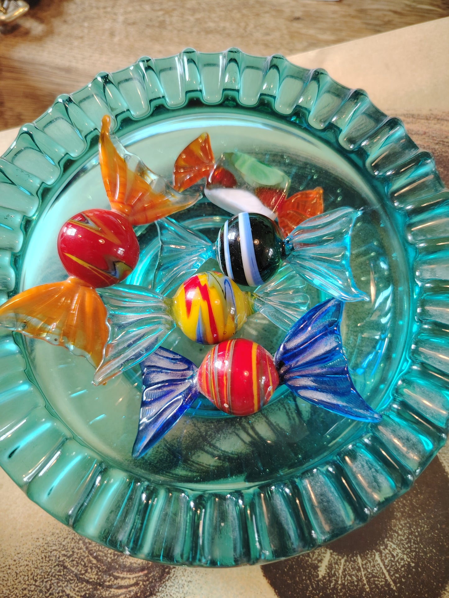 Set of 10 assorted murano glass sweets