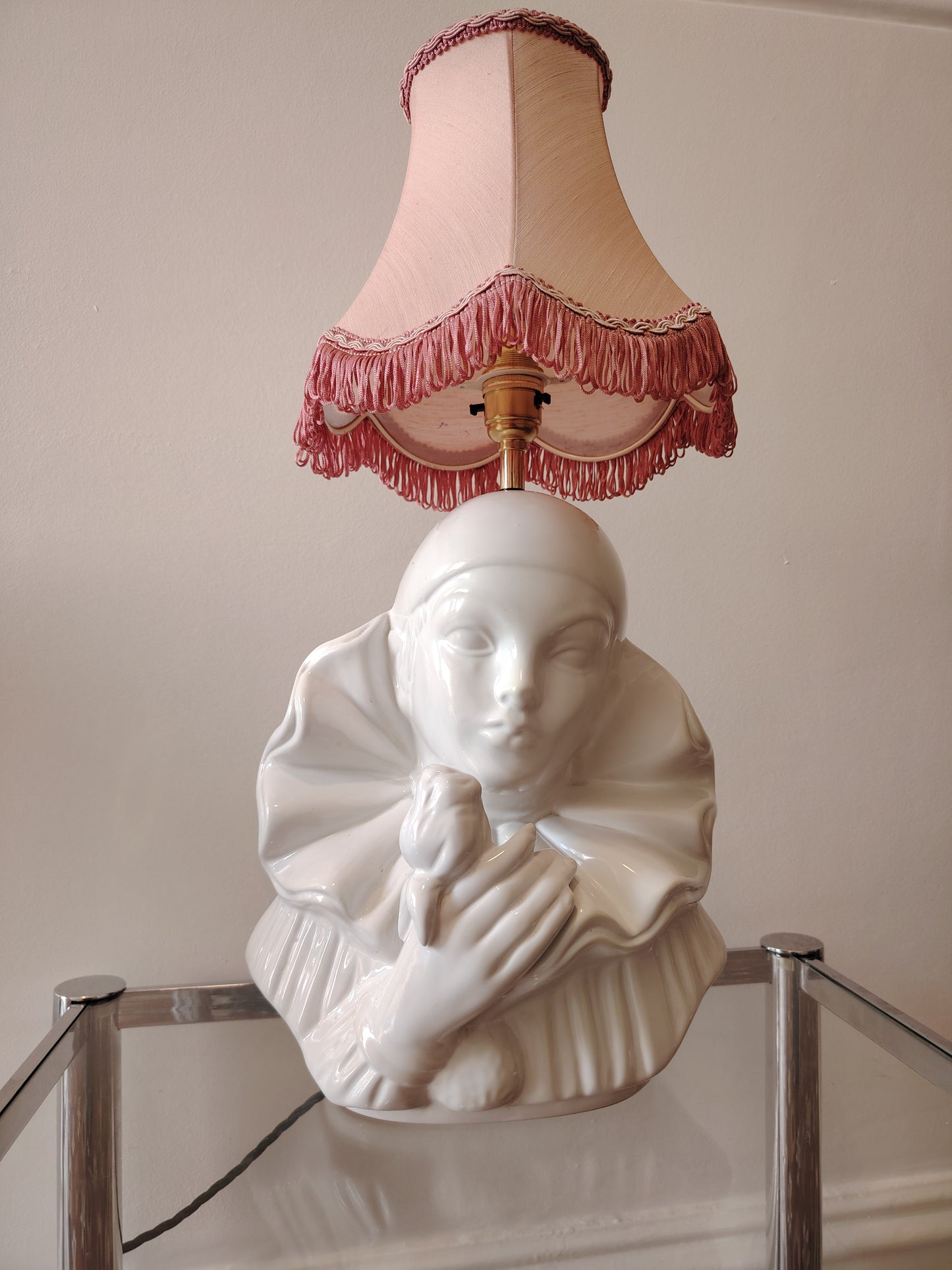 Upcycled Vintage Pierrot Lamp