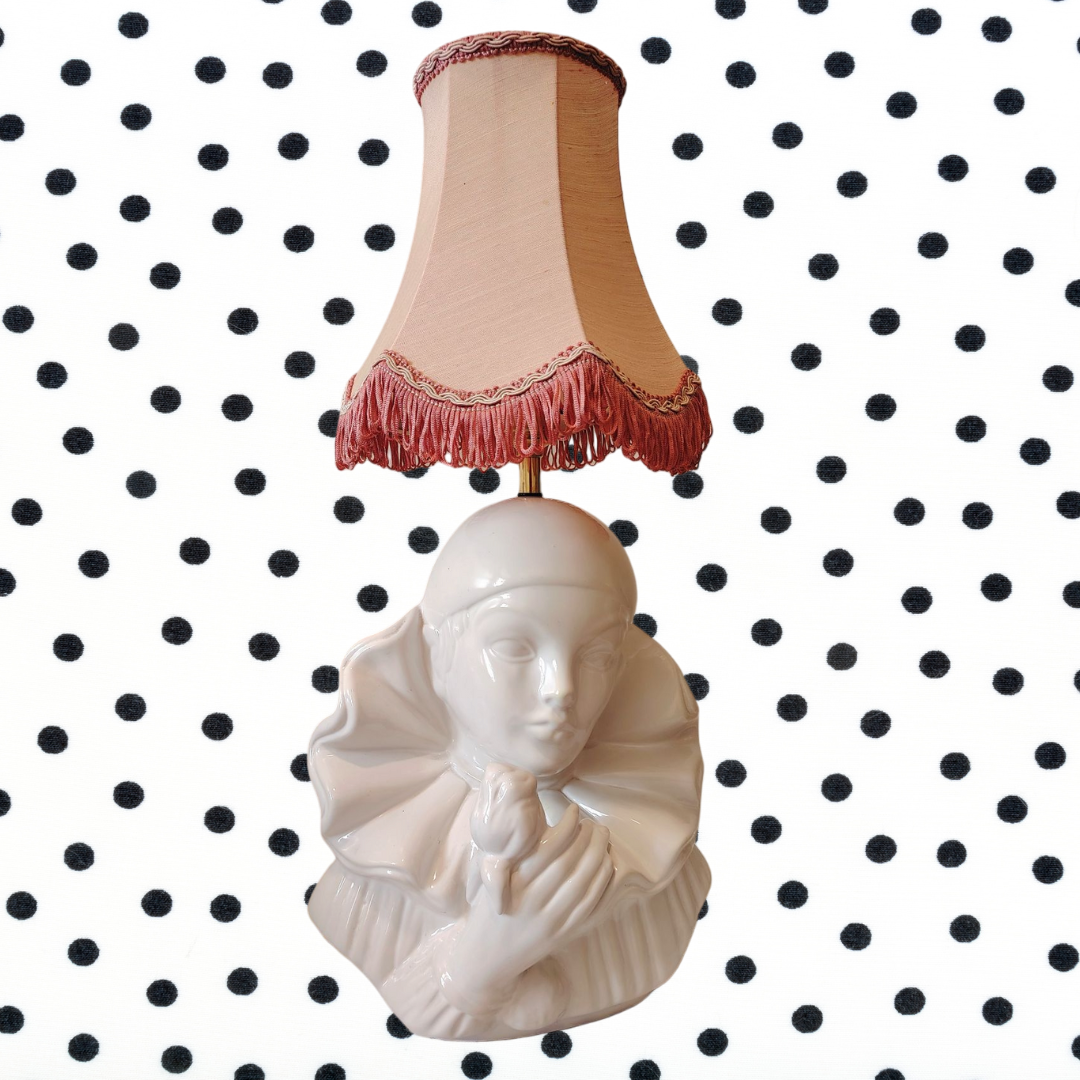Upcycled Vintage Pierrot Lamp