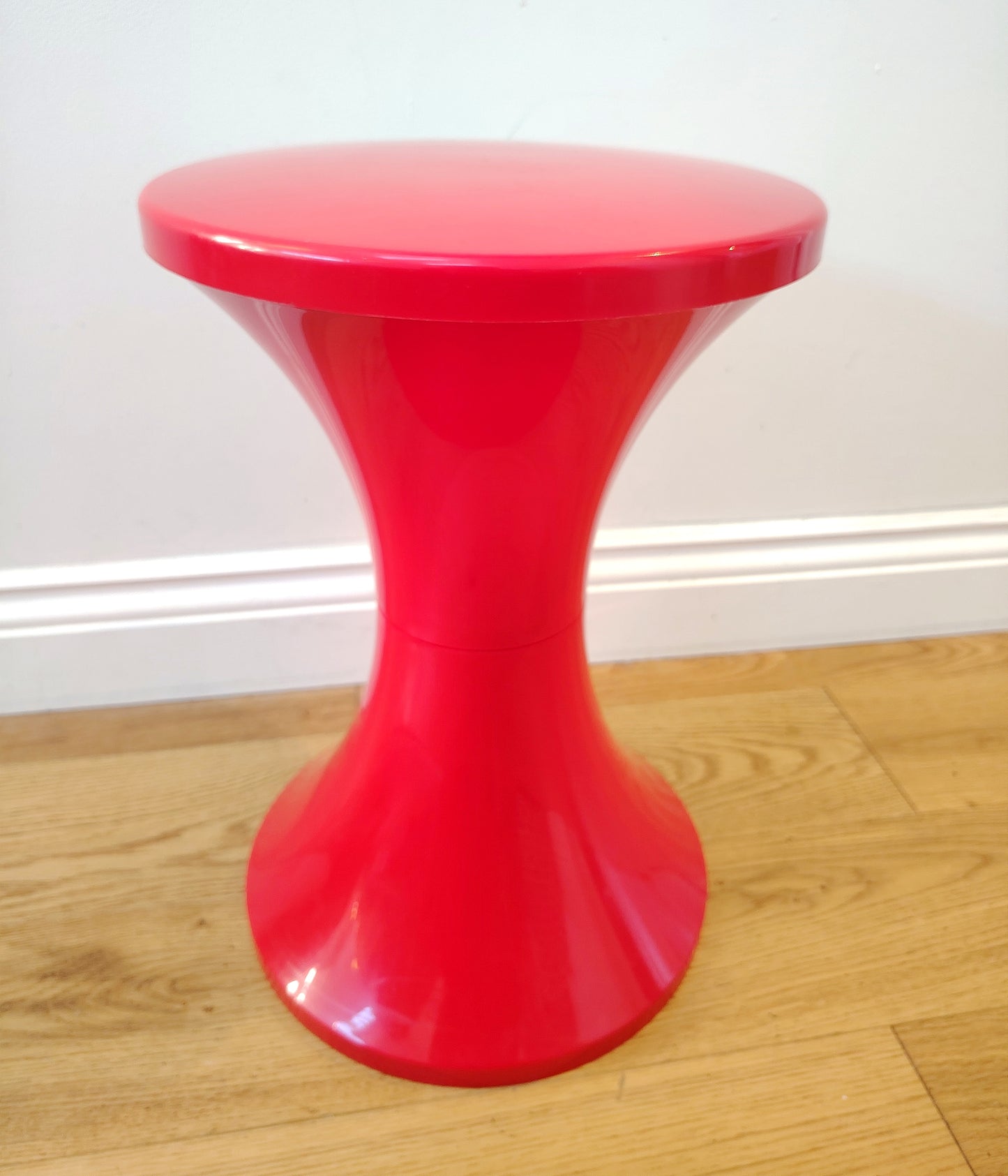 Original Vintage Red Tam Tam Stool/ Plant Stand