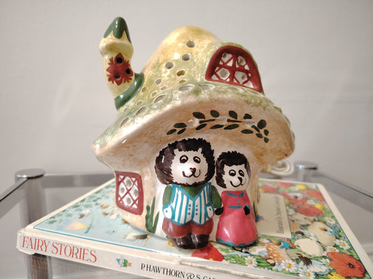 Vintage 80's Toadstool House Lamp