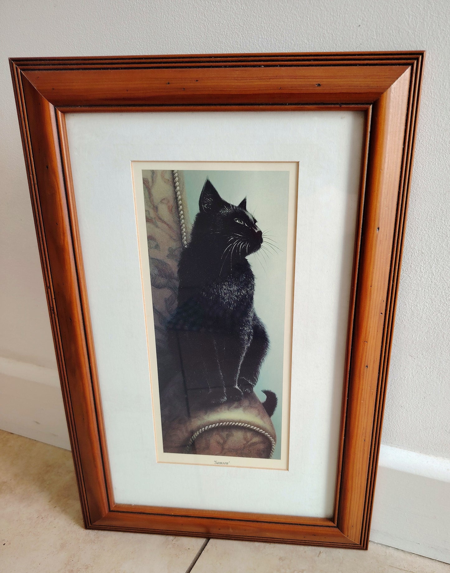 Pair of 90's Cat Prints "Samson and Delilah"