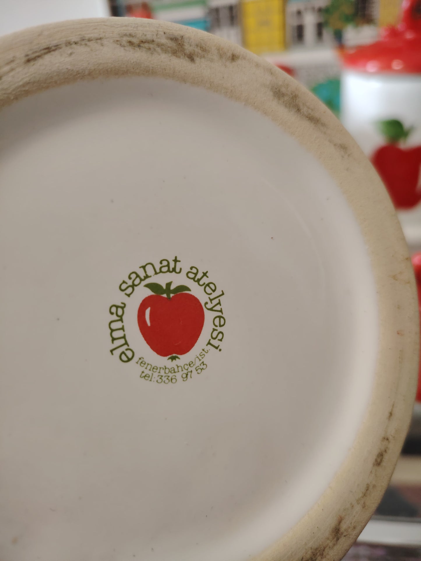 Set of 4 Vintage Red Apple Cannisters