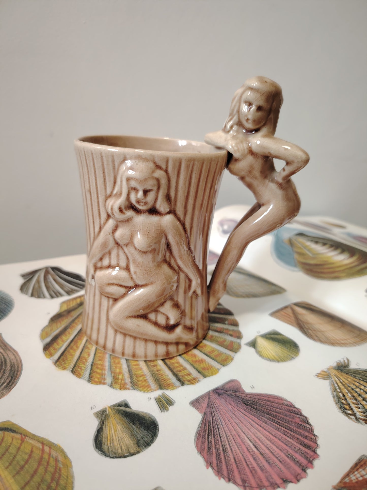Vintage Risqué Nude Lady Japanese Mug