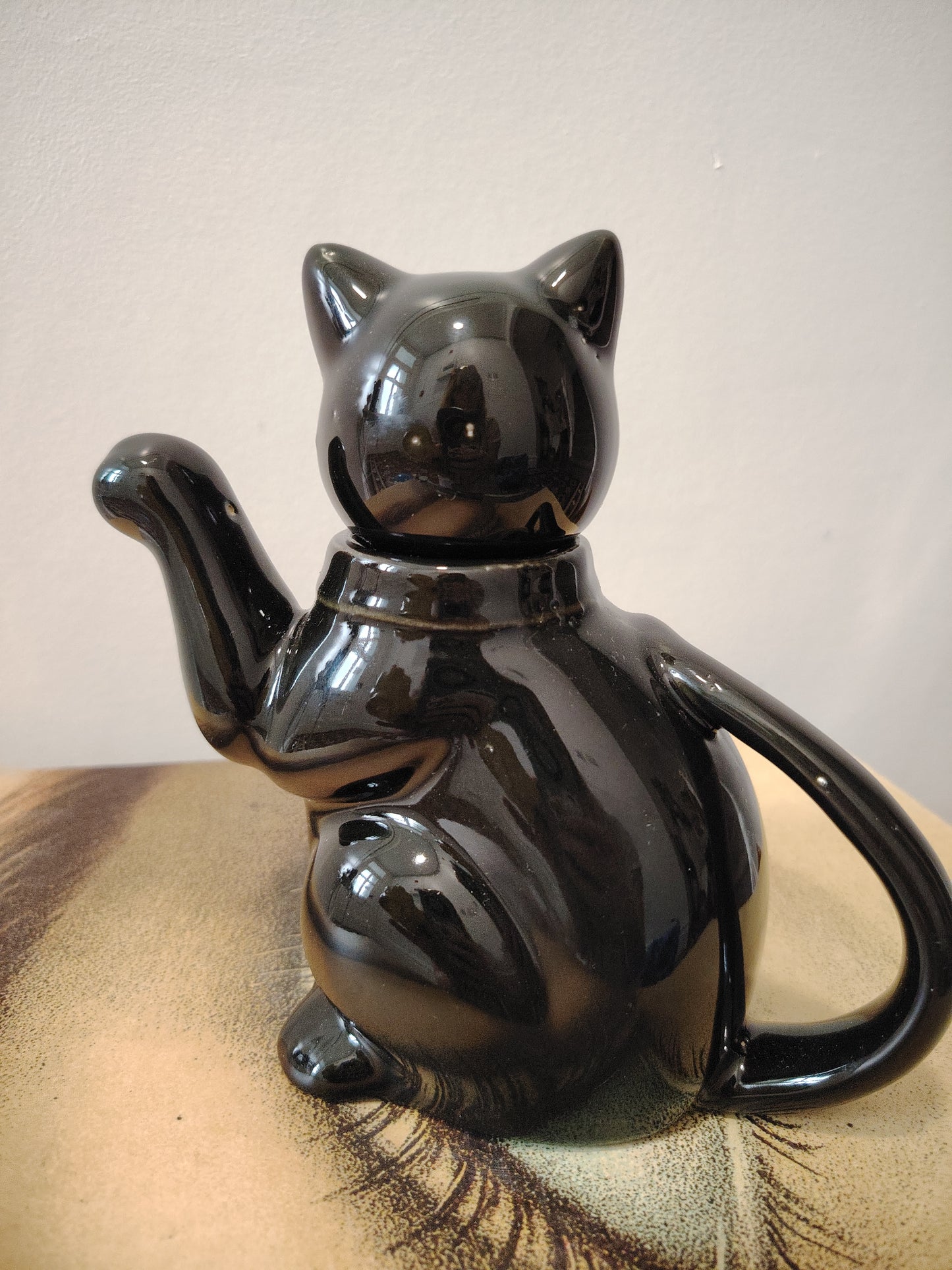 Vintage Black Cat Teapot