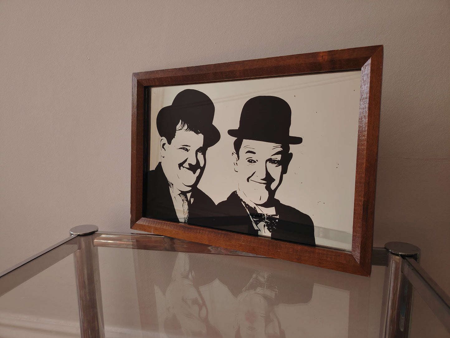Vintage Laurel and Hardy Picture Mirror