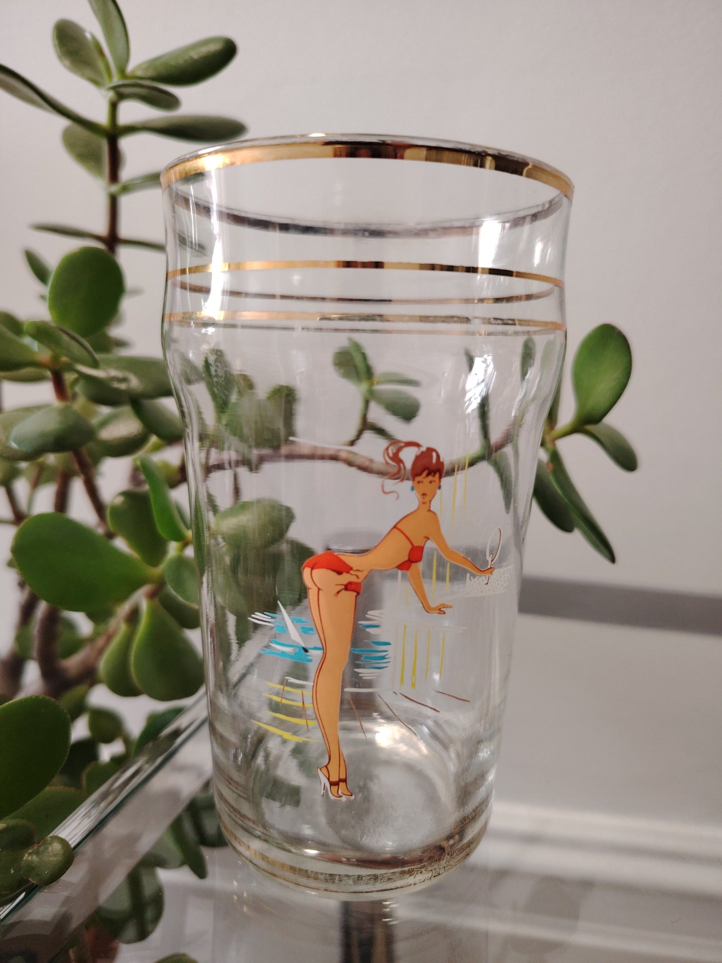 Vintage Pin up Pint Glass
