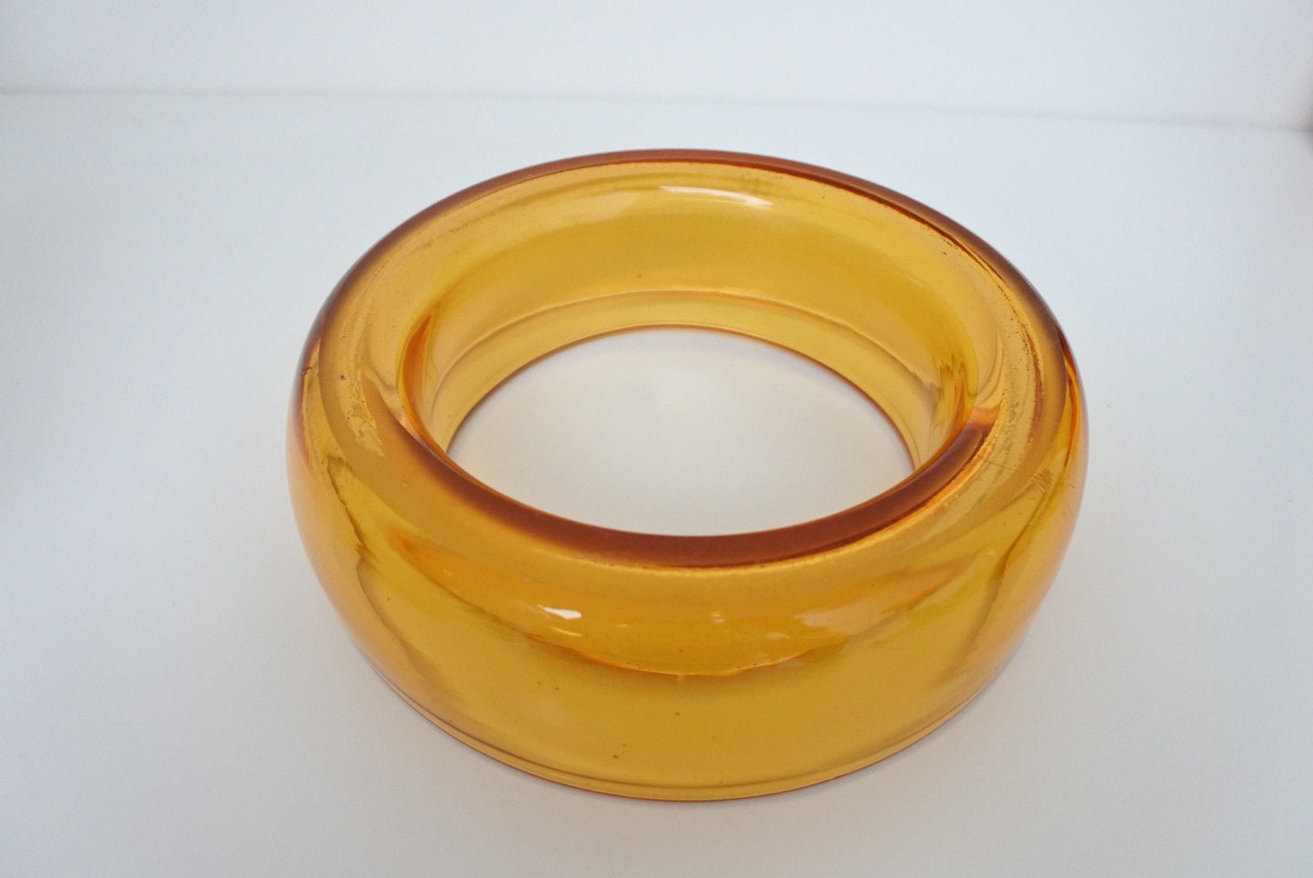 Vintage Amber Glass Posey Ring