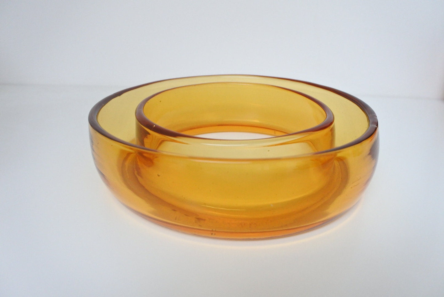 Vintage Amber Glass Posey Ring