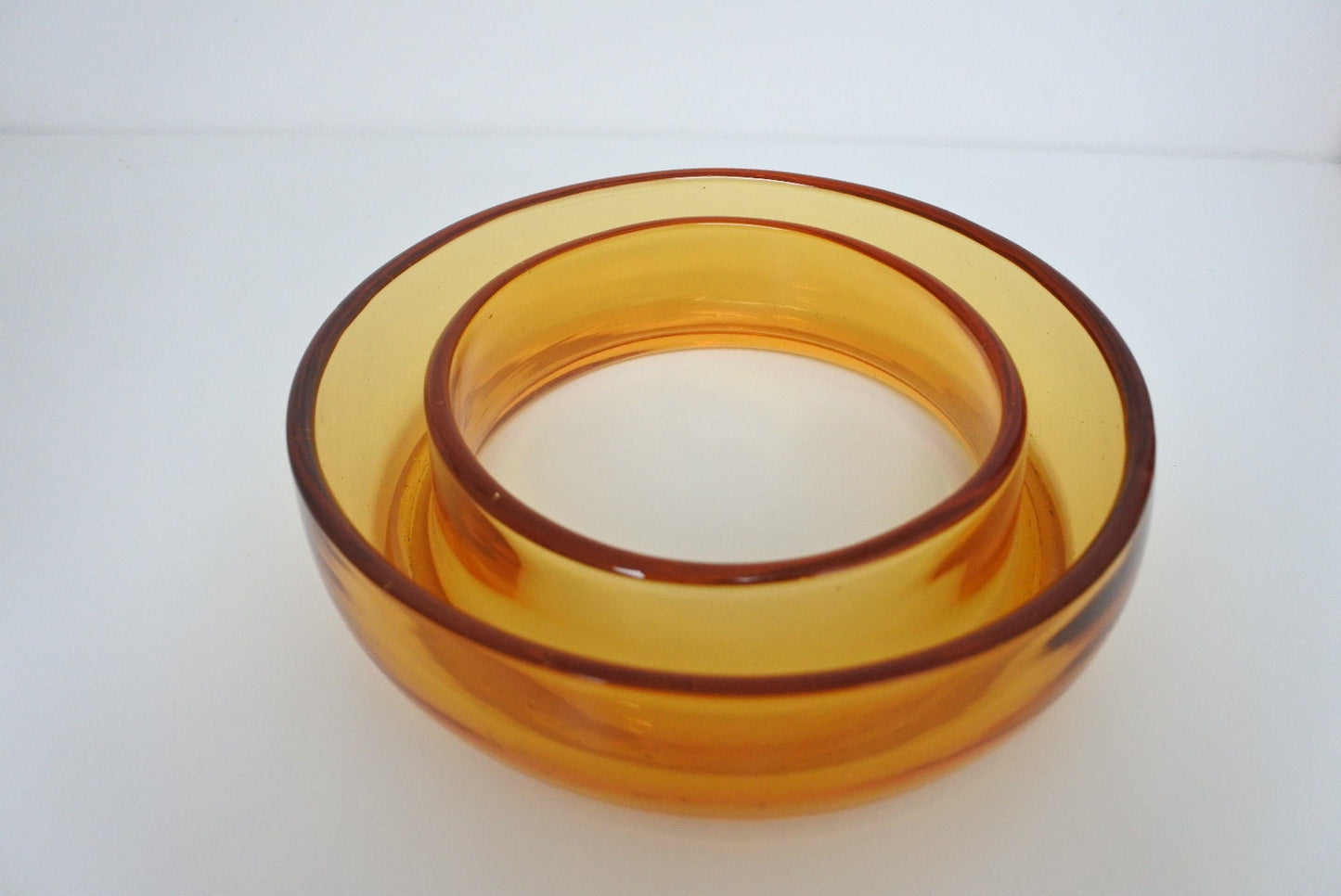 Vintage Amber Glass Posey Ring