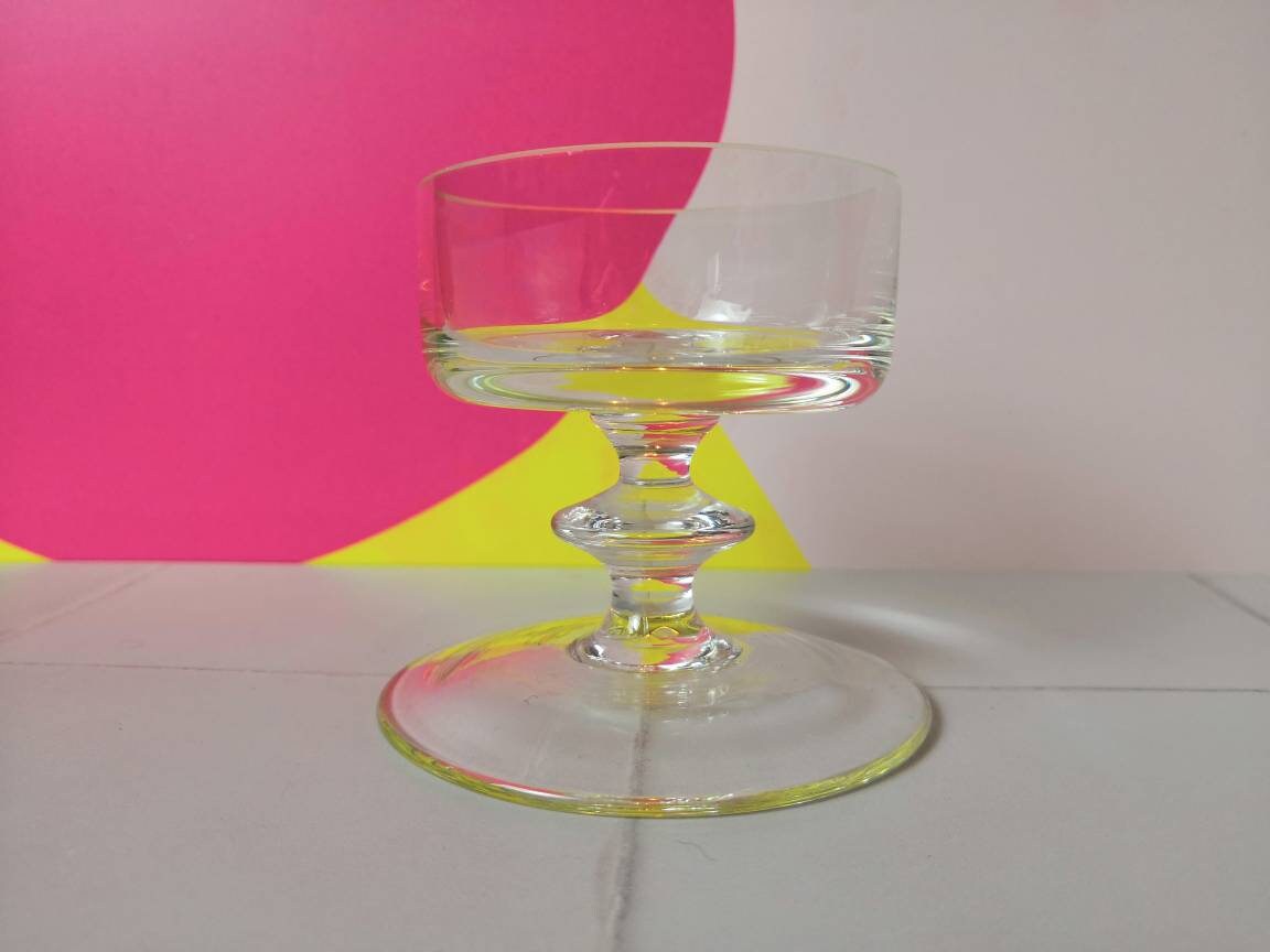Vintage Mid Century Modern Glass Candle Holder