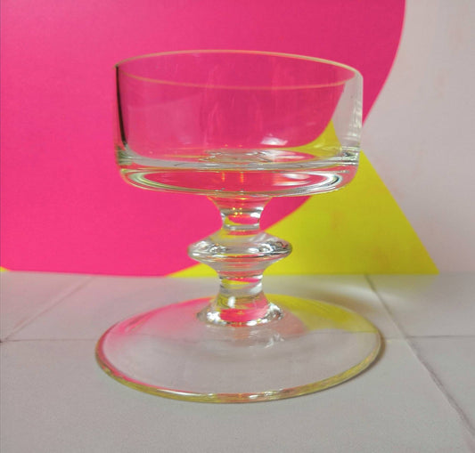 Vintage Mid Century Modern Glass Candle Holder