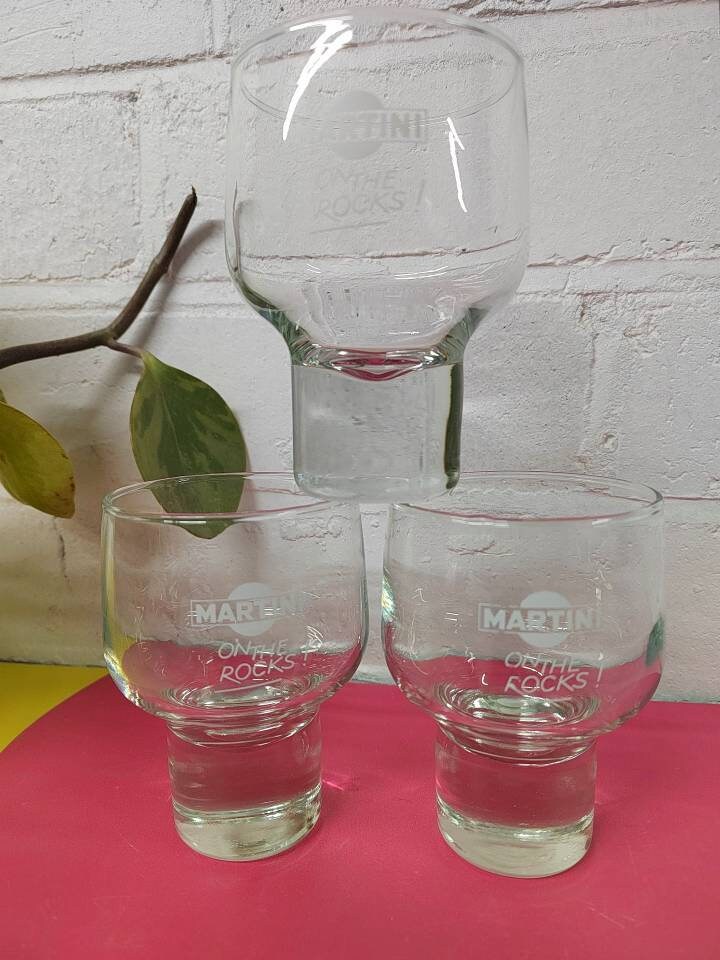 Set of 3 Martini on the rocks Tumblers